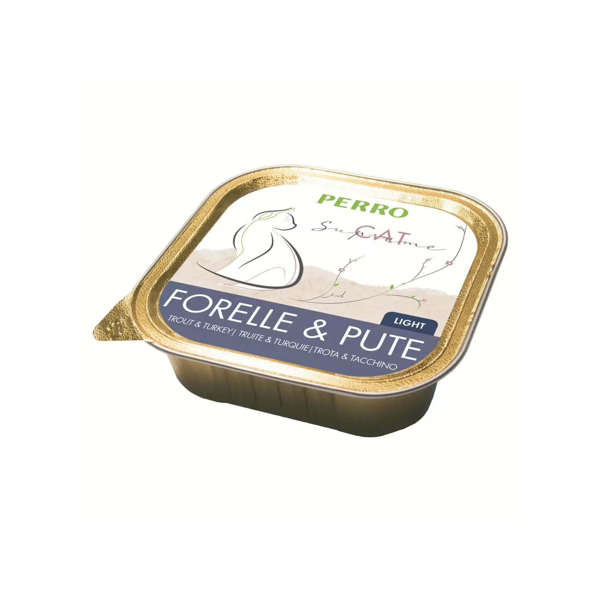 Perro Cat Supreme Light Forelle & Pute - Katzen Nassfutter - Woofshack