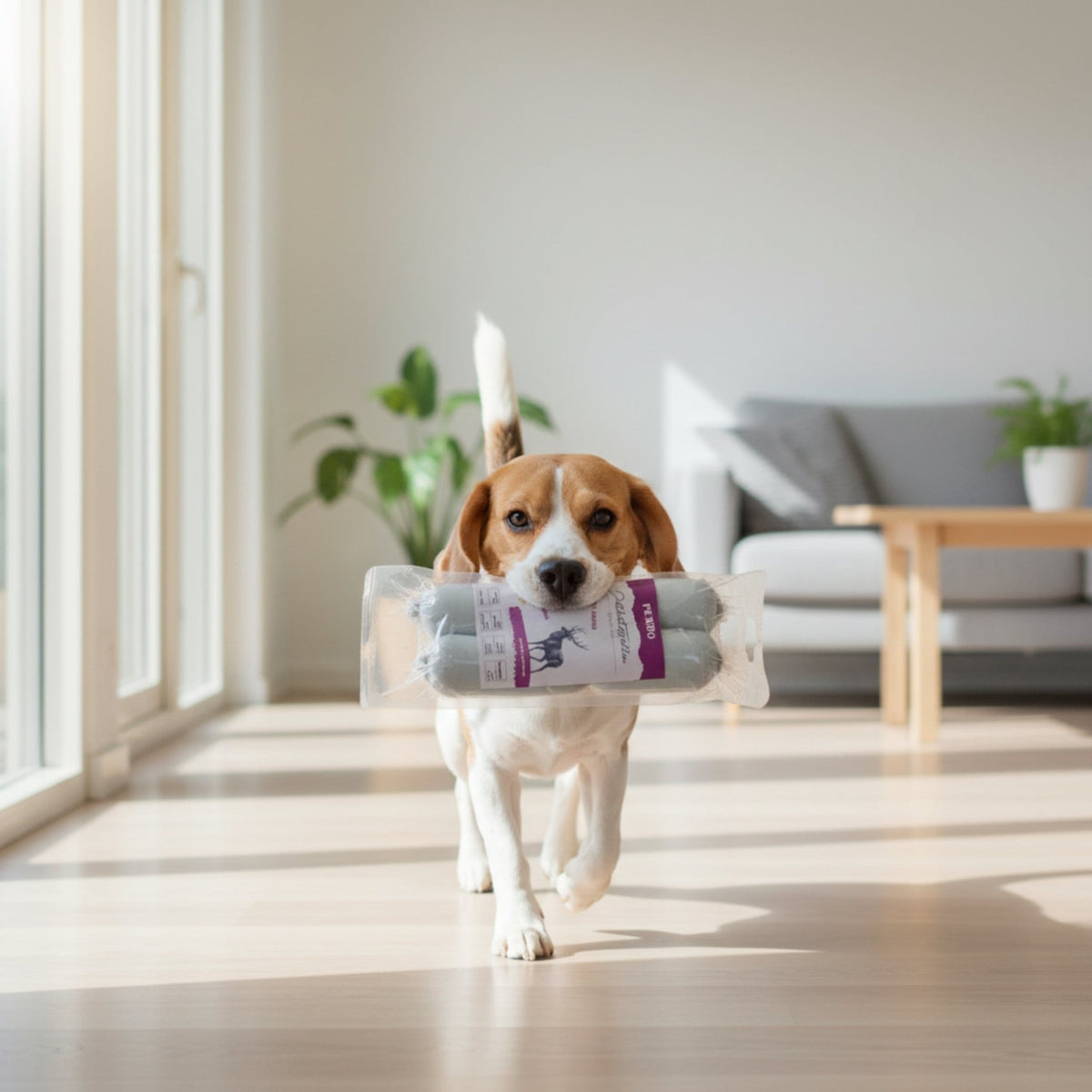 Perro Delikatessrolle Hirsch & Kartoffel - Getreidefreie Hundewurst für sensible Hunde - Woofshack