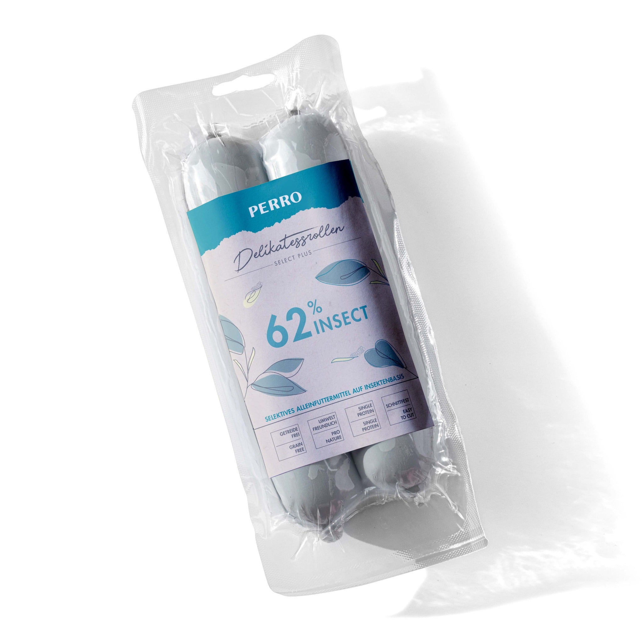 Perro Delikatessrolle Insect – Premium Hundewurst mit Insektenprotein, getreidefrei & allergikerfreundlich, ideal als Trainingsleckerli und für unterwegs, klimafreundlich & ohne künstliche Zusätze