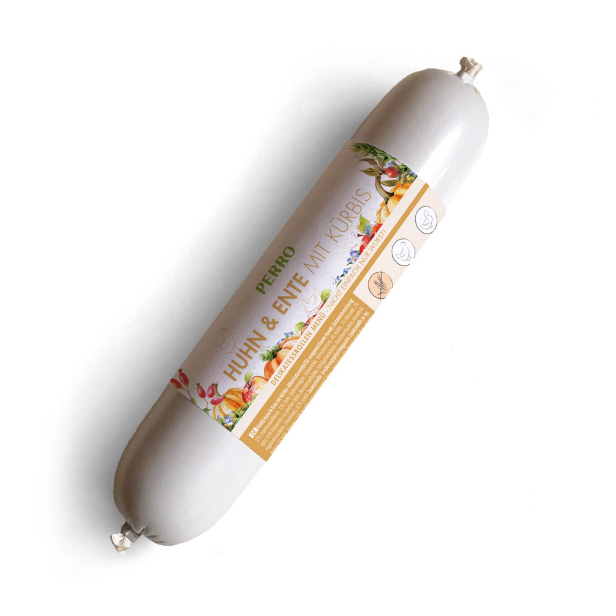 Perro Delikatessrolle Menü Huhn & Ente - Hundewurst - Woofshack