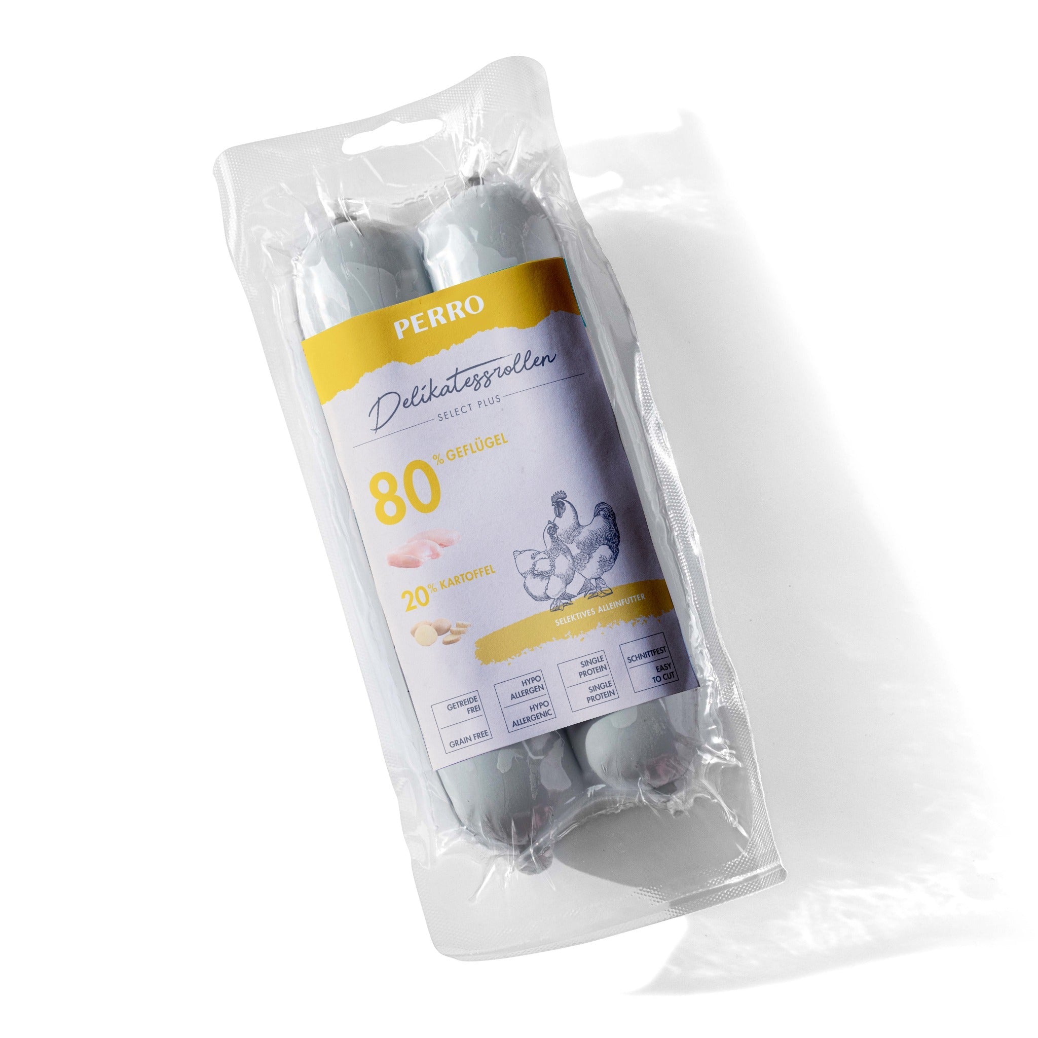 Perro Delikatessrolle No.1 Geflügel & Kartoffel - Hundewurst - Woofshack