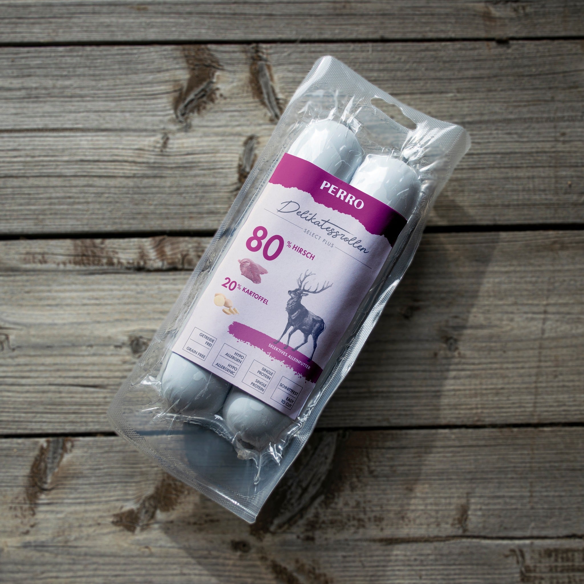 Perro Delikatessrolle No.1 Hirsch & Kartoffel - Hundewurst - Woofshack