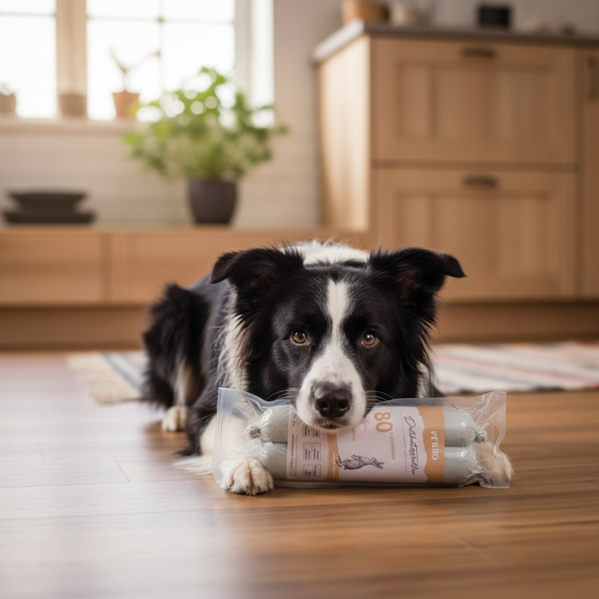 Perro Delikatessrolle No.1 Kaninchen & Kartoffel – Premium Hundewurst mit 80% Frischfleisch, getreidefrei & hypoallergen für sensible Hunde - Woofshack