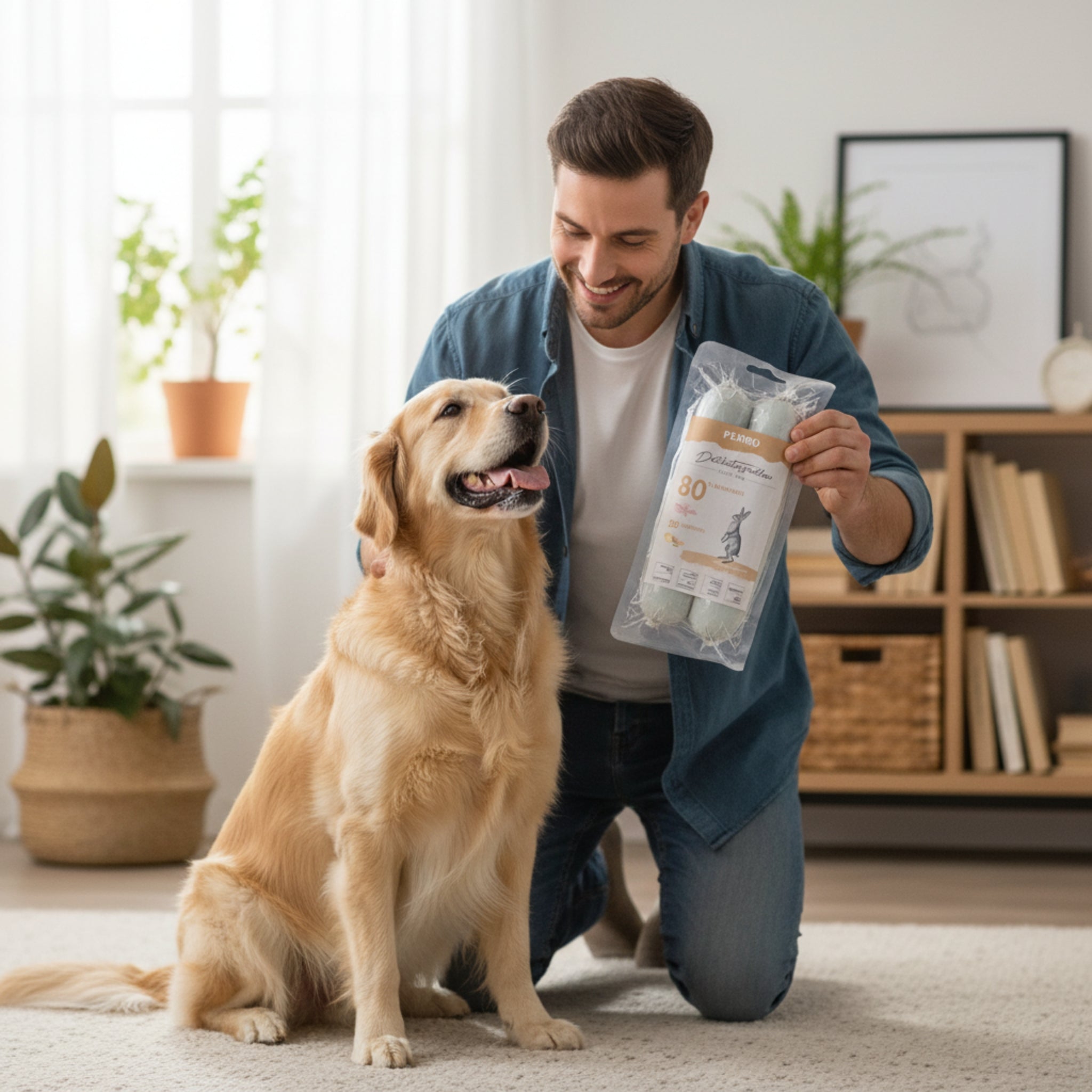 Perro Delikatessrolle No.1 Kaninchen & Kartoffel – Premium Hundewurst mit 80% Frischfleisch, getreidefrei & hypoallergen für sensible Hunde - Woofshack