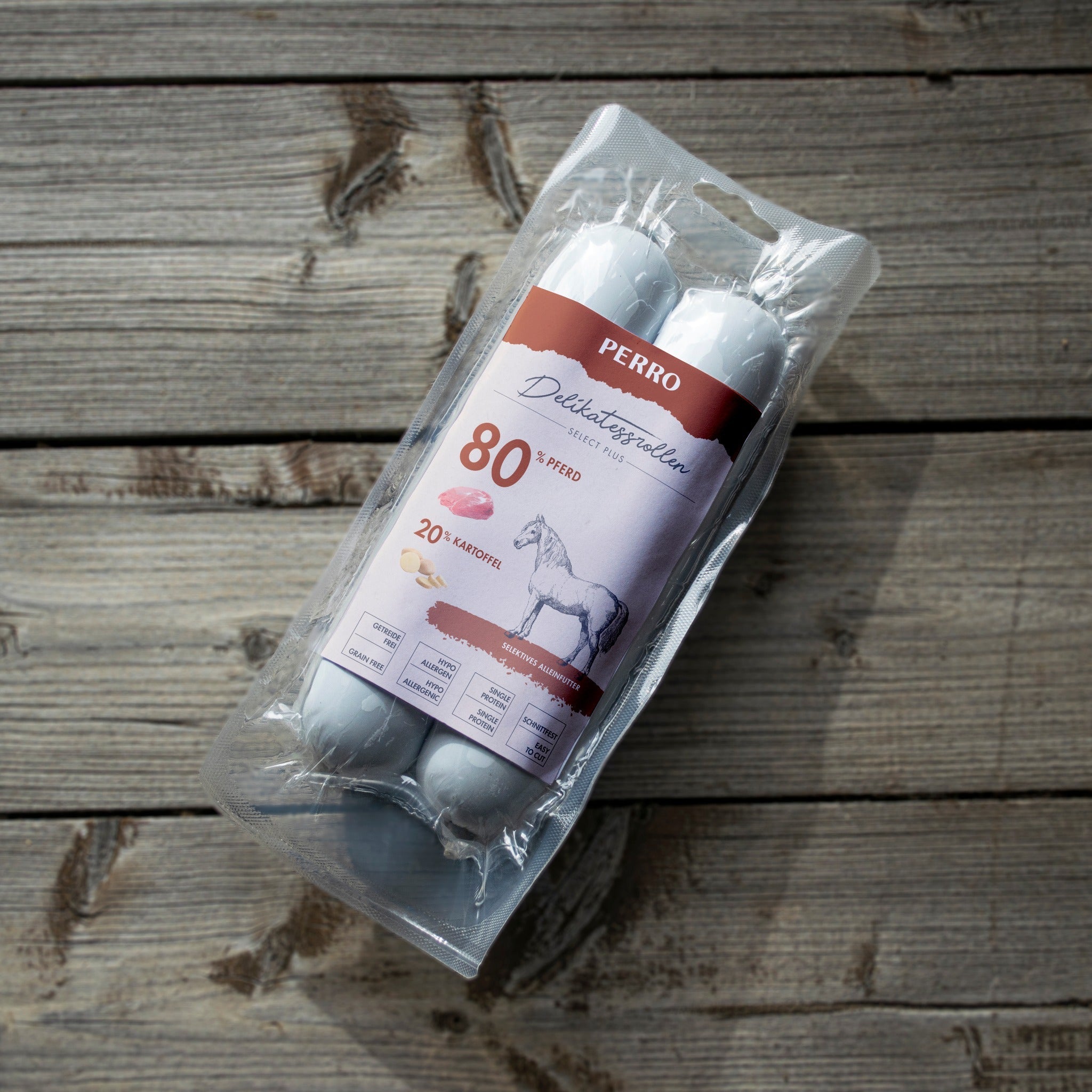 Perro Delikatessrolle No.1 Pferd & Kartoffel - Hundewurst - Woofshack