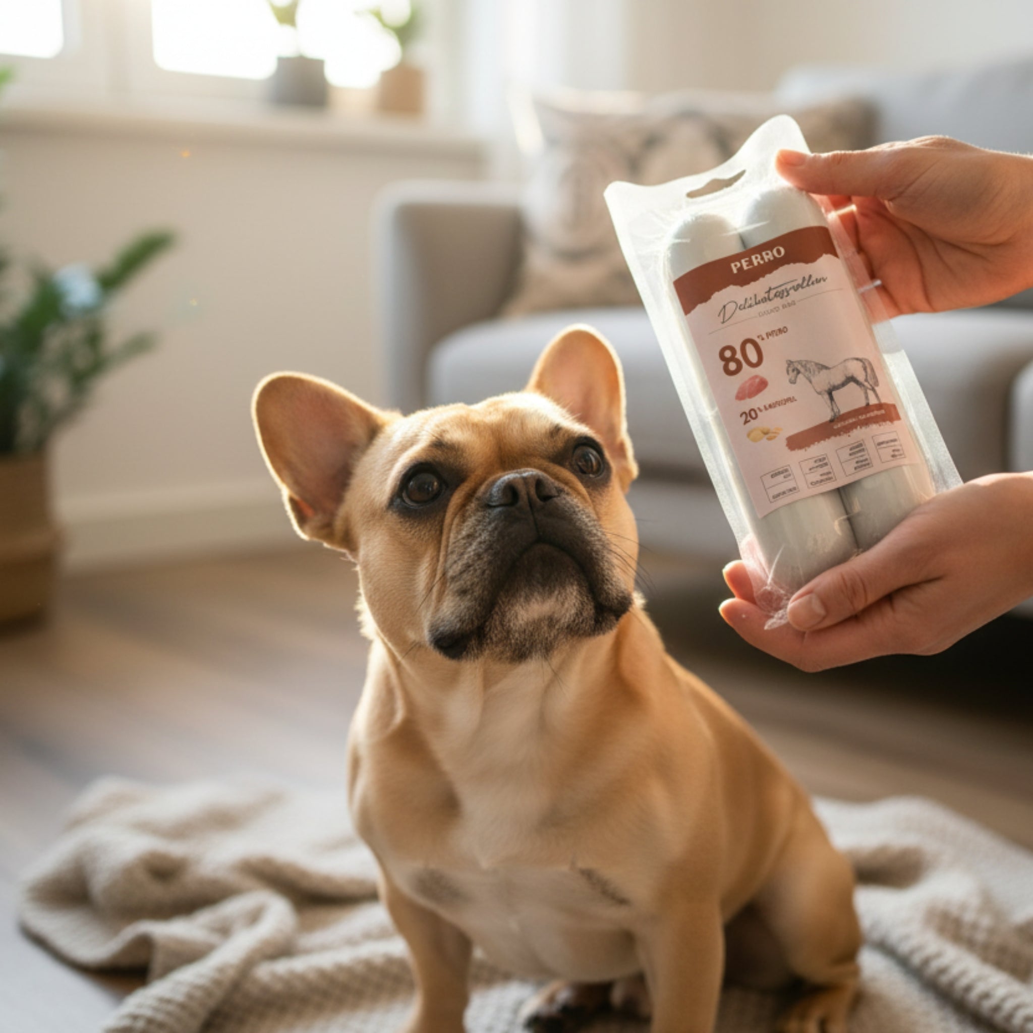 Perro Delikatessrolle No.1 Pferd & Kartoffel – Hypoallergen, Getreidefrei, 80% Frischfleisch - Woofshack