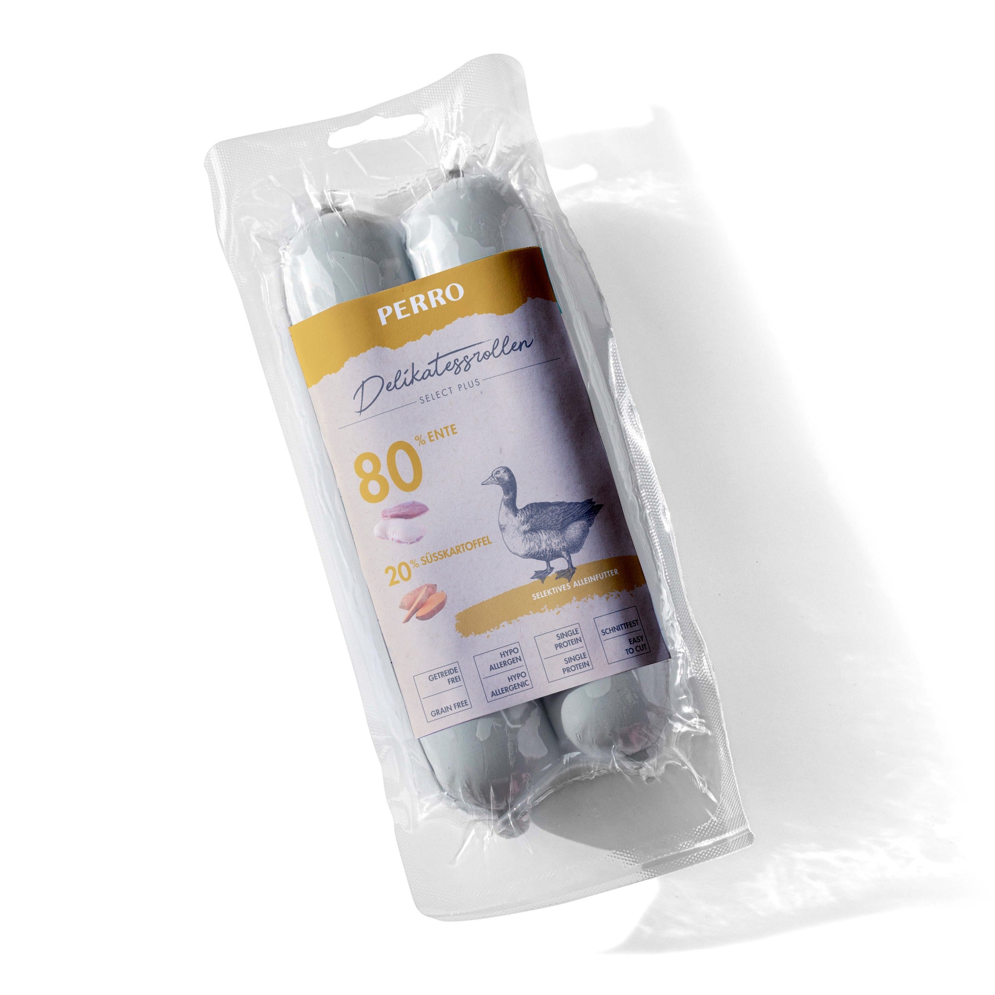 Perro Delikatessrolle No.3 Ente & Süßkartoffel - Hundewurst - Woofshack