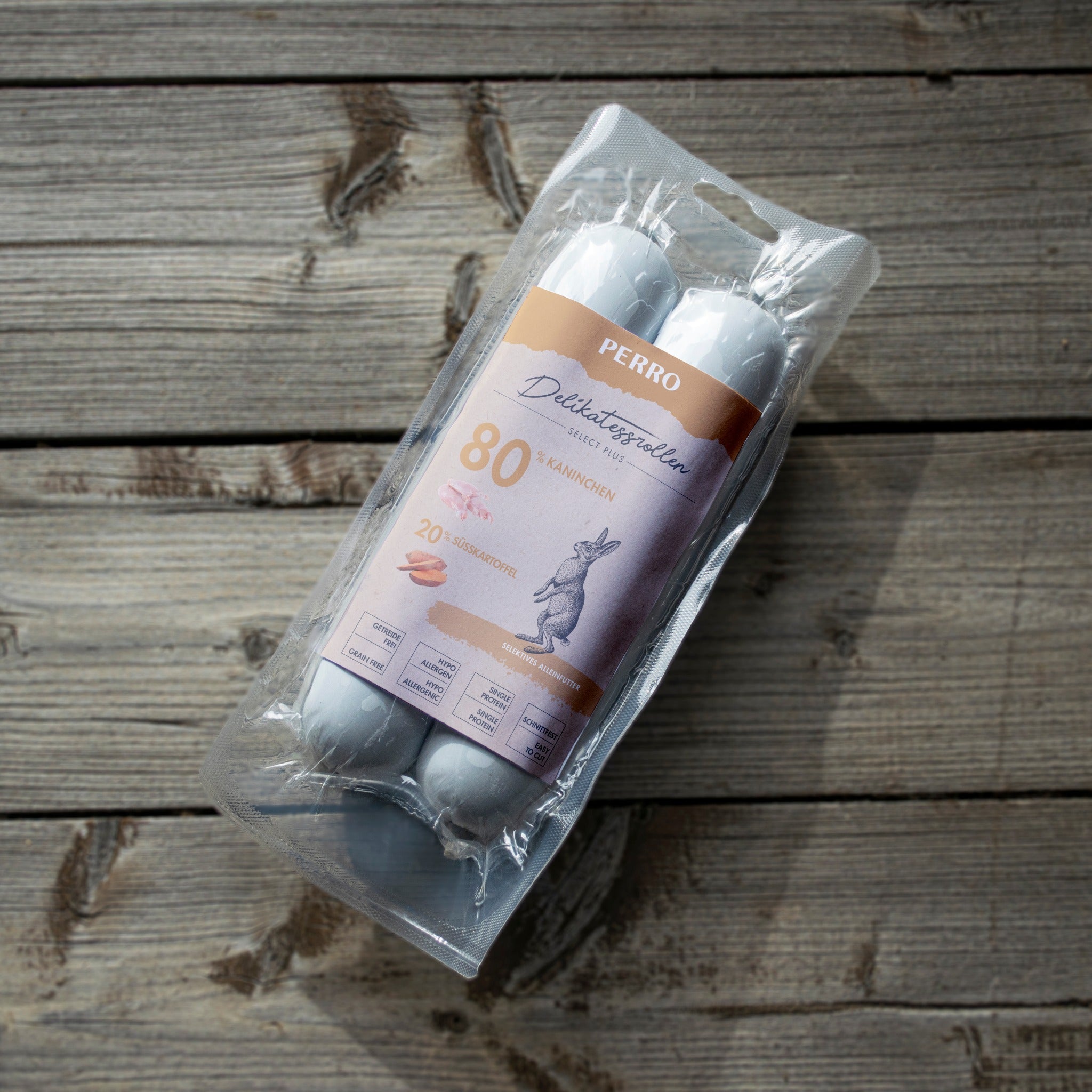 Perro Delikatessrolle No.3 Kaninchen & Süßkartoffel - Hundewurst - Woofshack