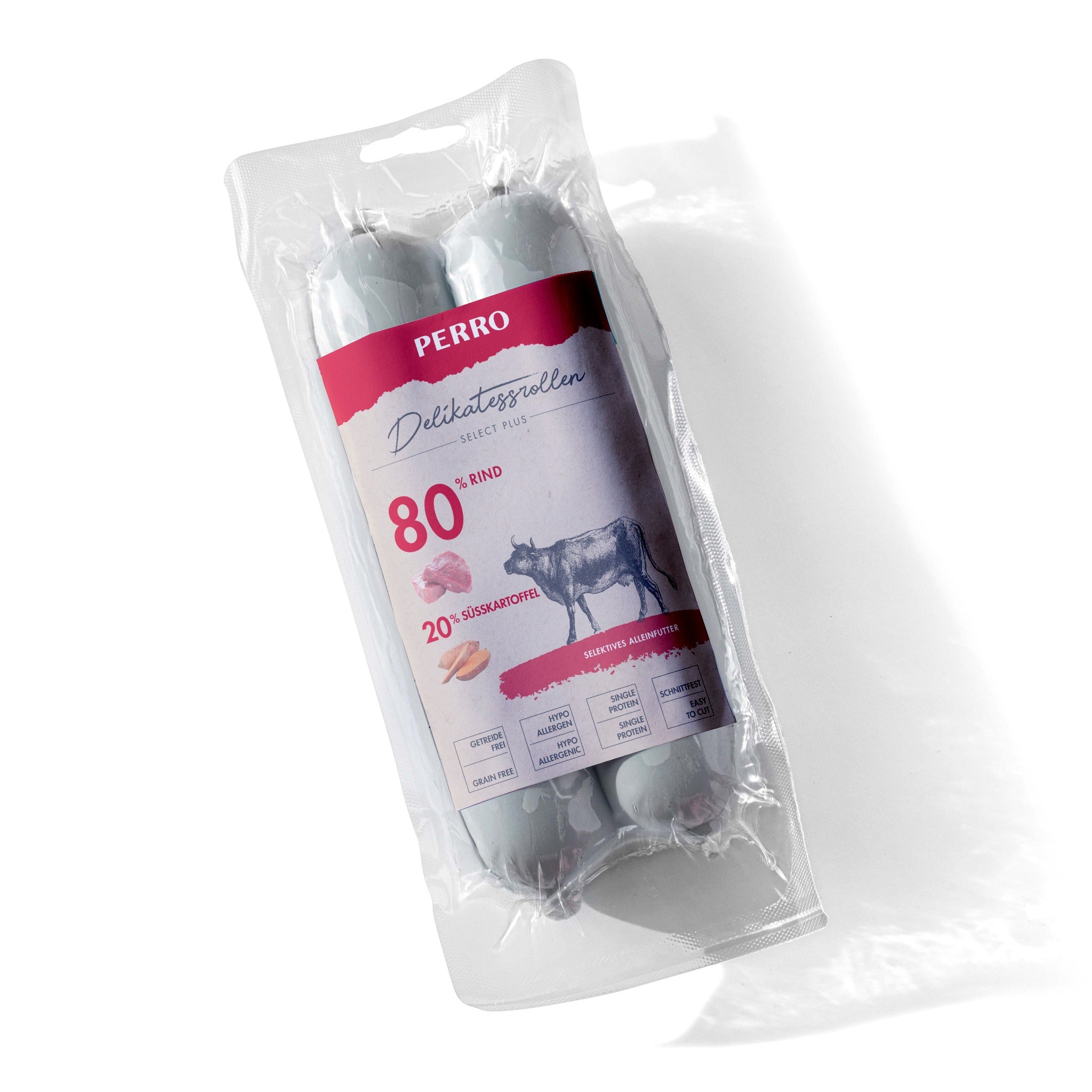 Perro Delikatessrolle No.3 Rind & Süßkartoffel - Hundewurst - Woofshack