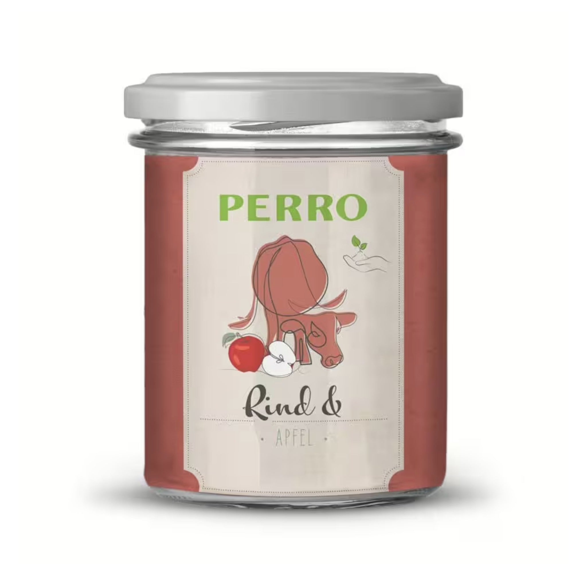 Perro Genießer Glas Rind & Apfel - Hunde Nassfutter - Woofshack