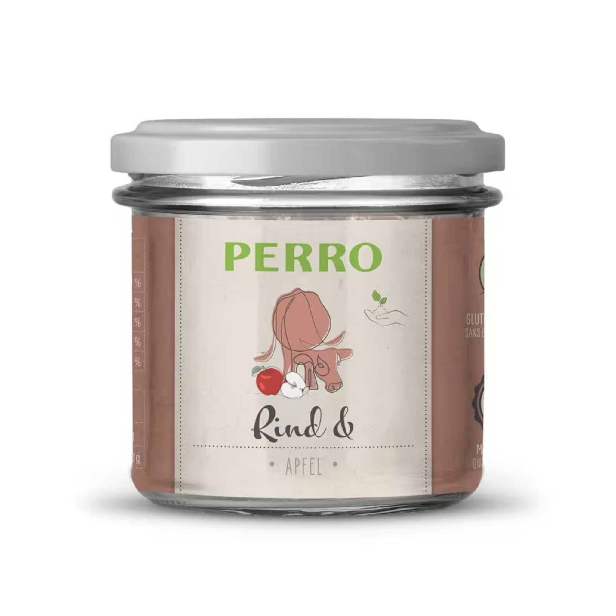 Perro Genießer Glas Rind & Apfel - Katzen Nassfutter - Woofshack