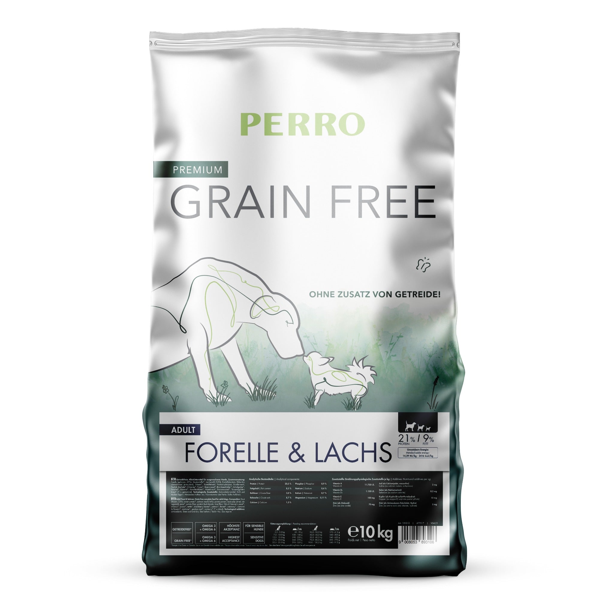 Perro Grain Free Adult Forelle & Lachs - Hunde Trockenfutter - Woofshack
