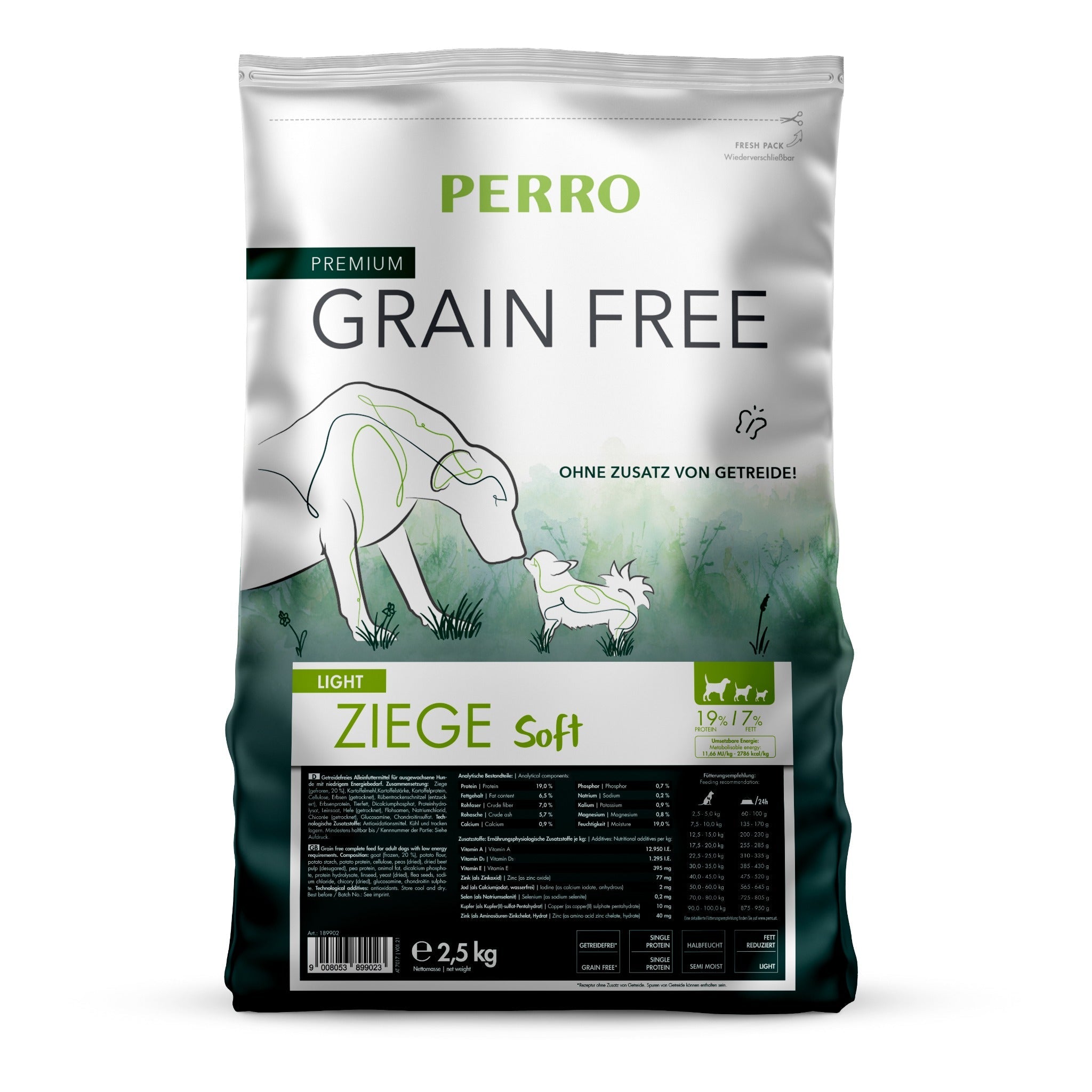 Perro Grain Free Adult Light Ziege Soft - Hunde Trockenfutter - Woofshack