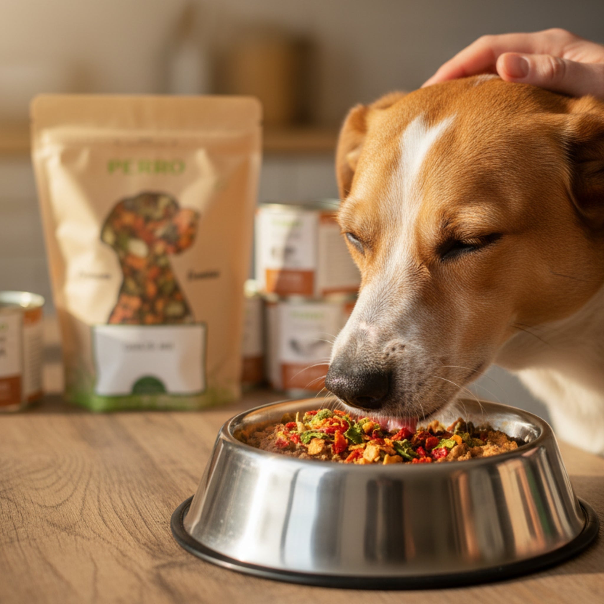 Perro Hundeflocken Gemüse Mix - Premium Nahrungsergänzung für Hunde mit natürlichen Gemüseflocken für gesunde Verdauung und Vitalität - Woofshack