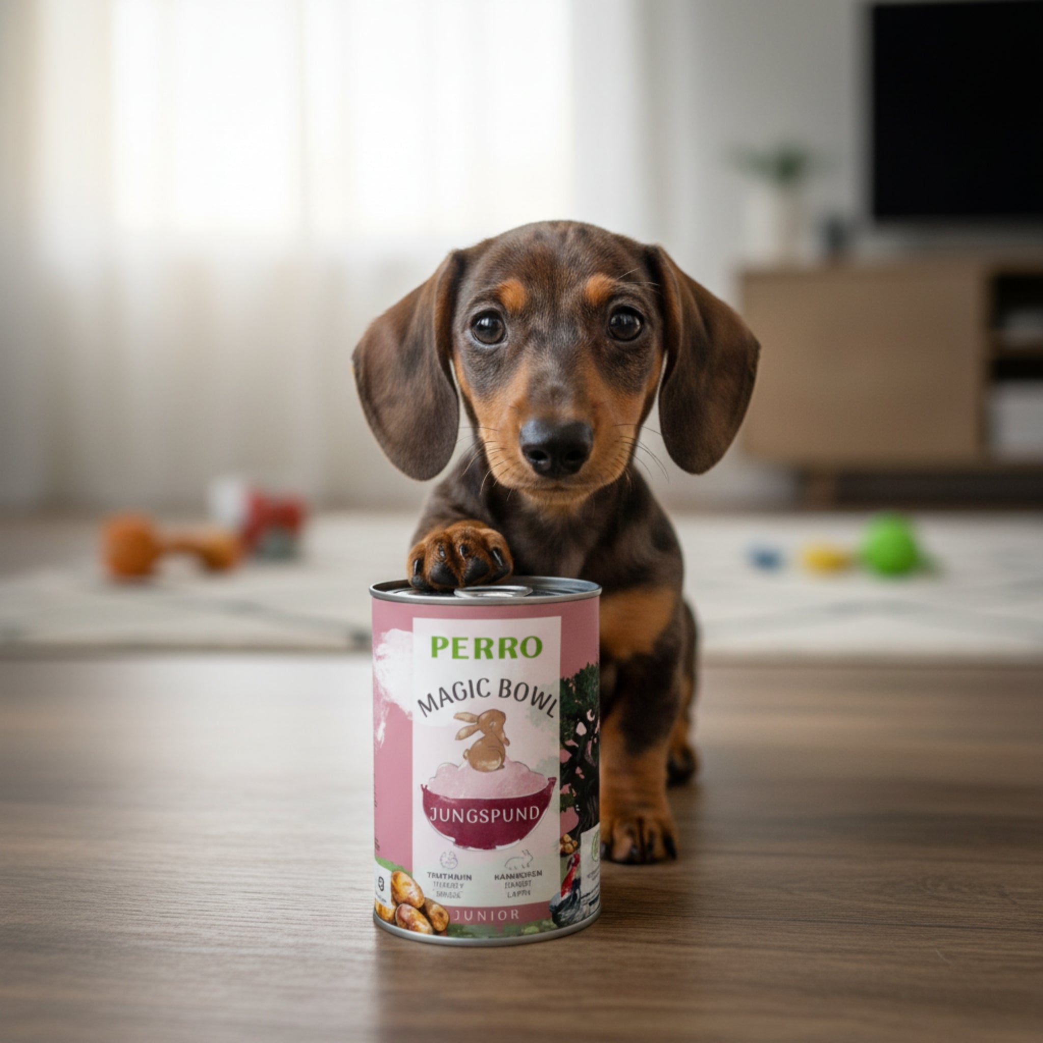 PERRO Magic Bowl Jungspund – Saftiges Nassfutter mit Truthahn & Kaninchen für Welpen & Junghunde | Getreidefrei, Magenfreundlich & Rundum Ausgewogen - Woofshack