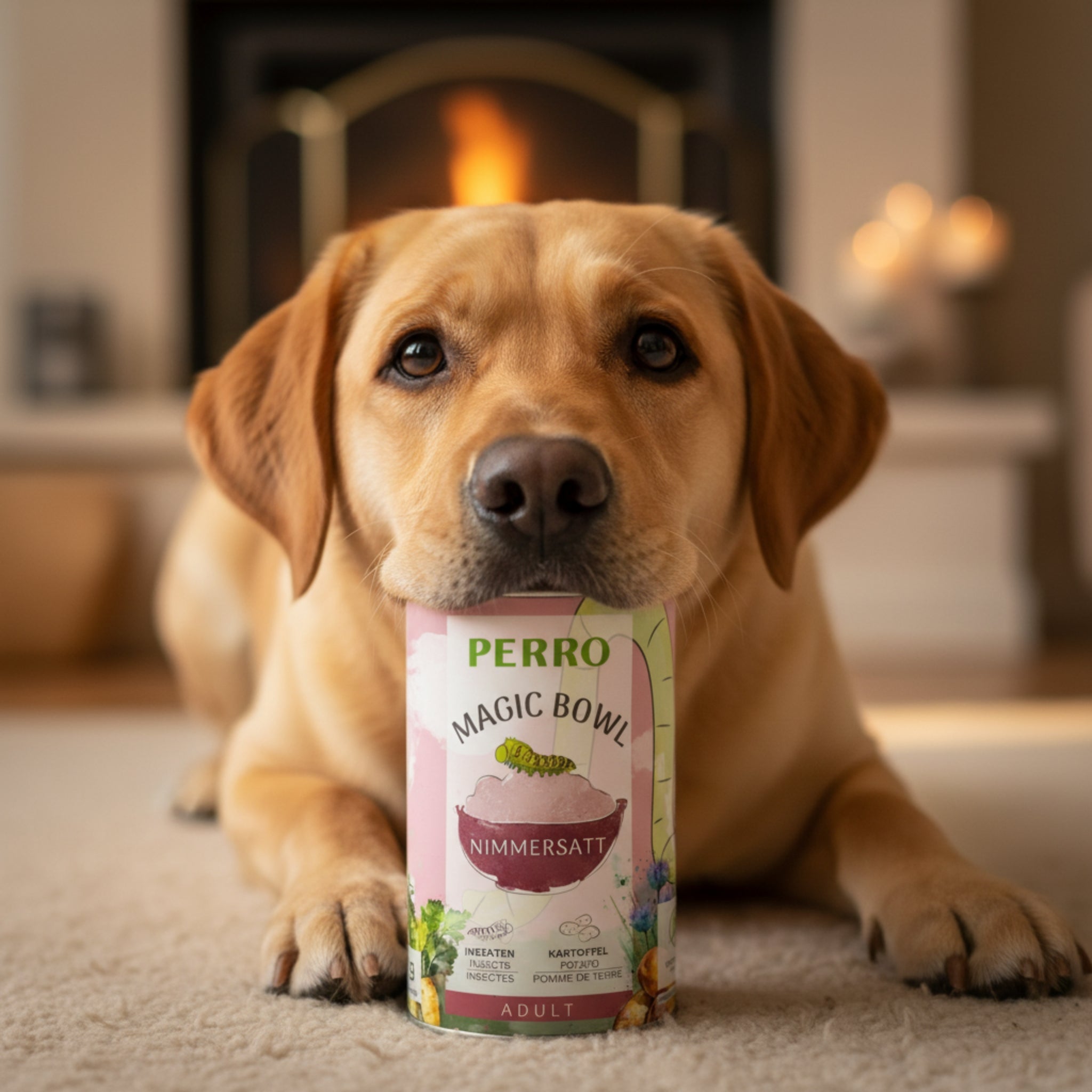 PERRO Magic Bowl Nimmersatt – Insekten, Kartoffel & Pastinake | Getreidefrei & Hypoallergen | Premium Nassfutter für ausgewachsene Hunde - Woofshack