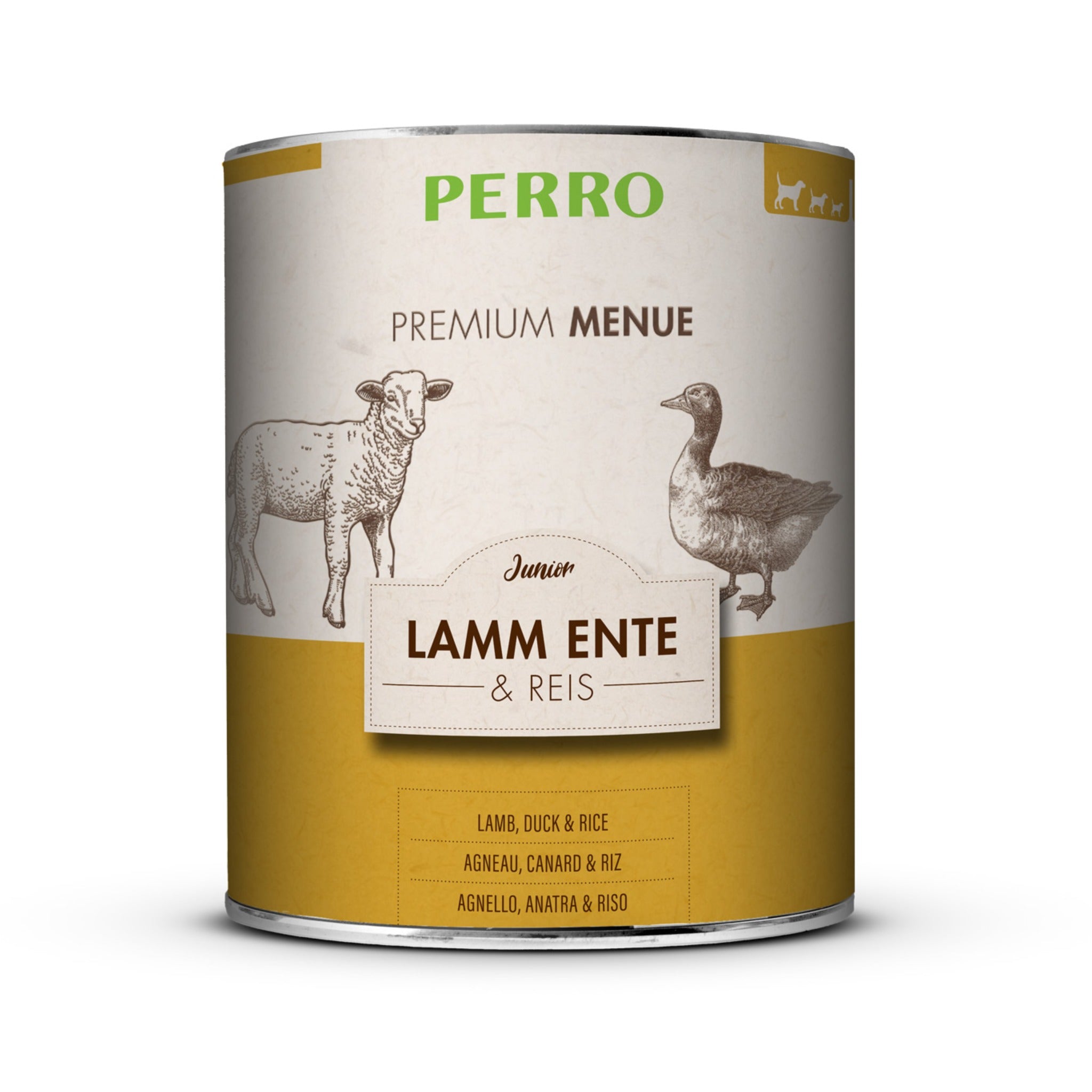 Perro Premium Menü Junior Lamm, Ente & Reis - Nassfutter - Woofshack
