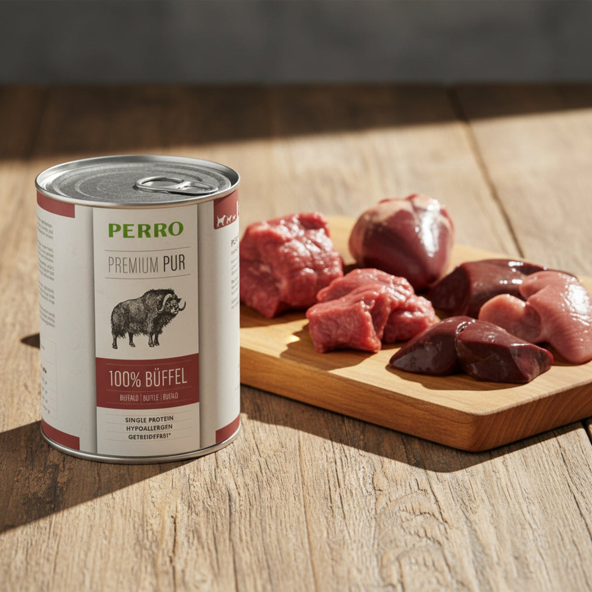 Perro Premium Pur Büffel Nassfutter - Getreidefrei & Hypoallergen - Woofshack