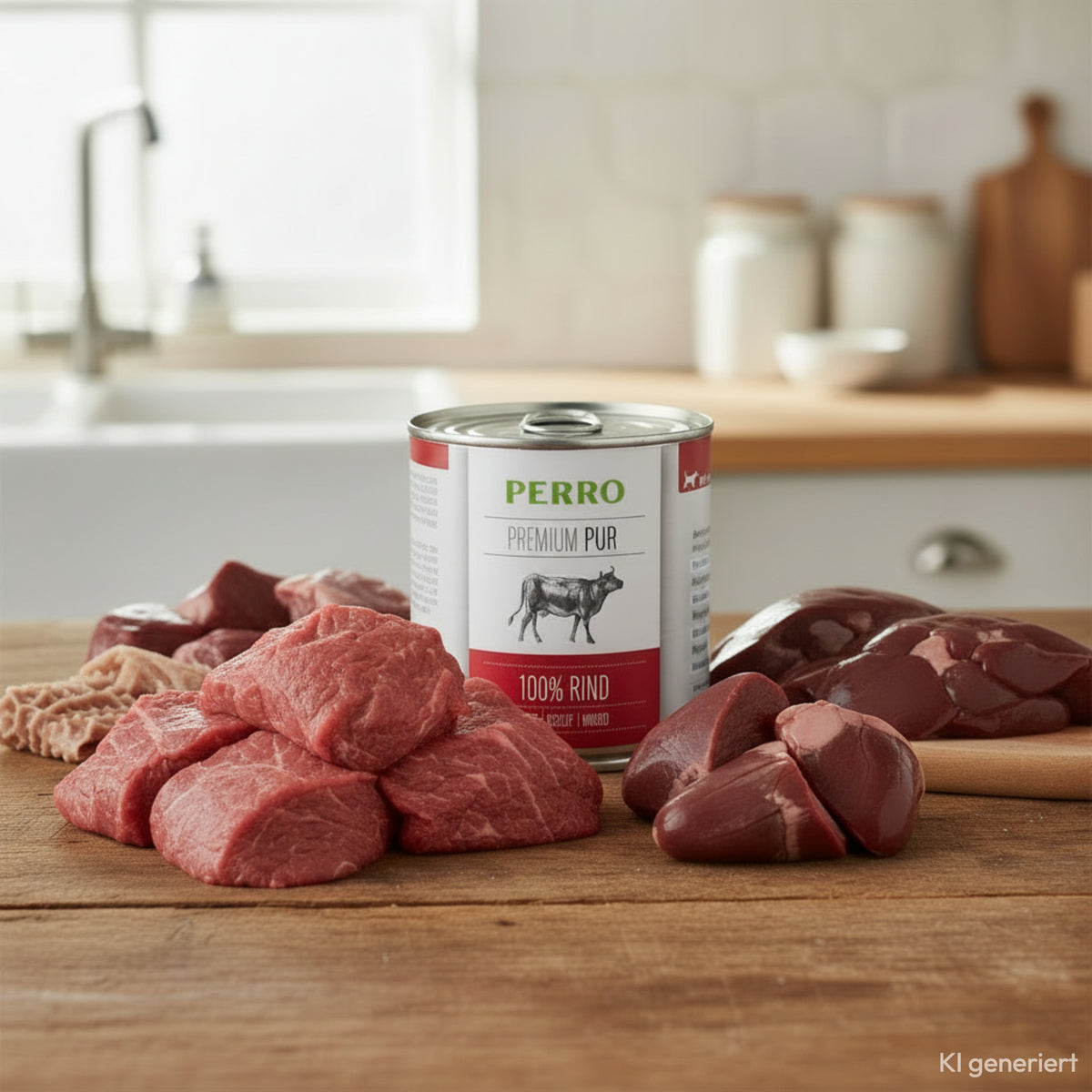 Perro Premium Pur Rind Nassfutter – 100% Singleprotein für Hunde mit Allergien & sensibler Verdauung – Hypoallergen, Getreidefrei & Schonend