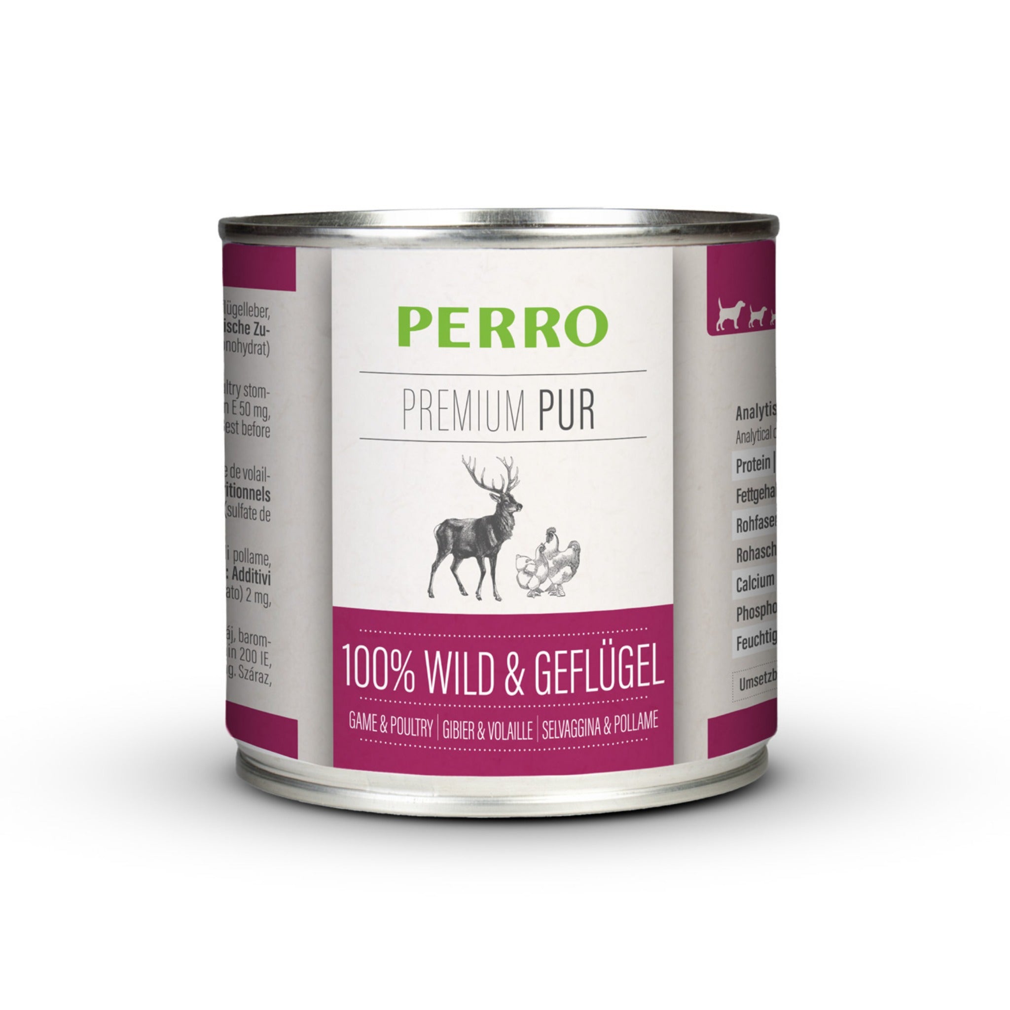 Perro Premium Pur Wild & Geflügel - Hunde Nassfutter - Woofshack