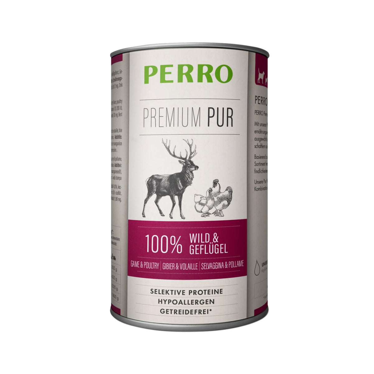 Perro Premium Pur Wild & Geflügel - Hunde Nassfutter - Woofshack