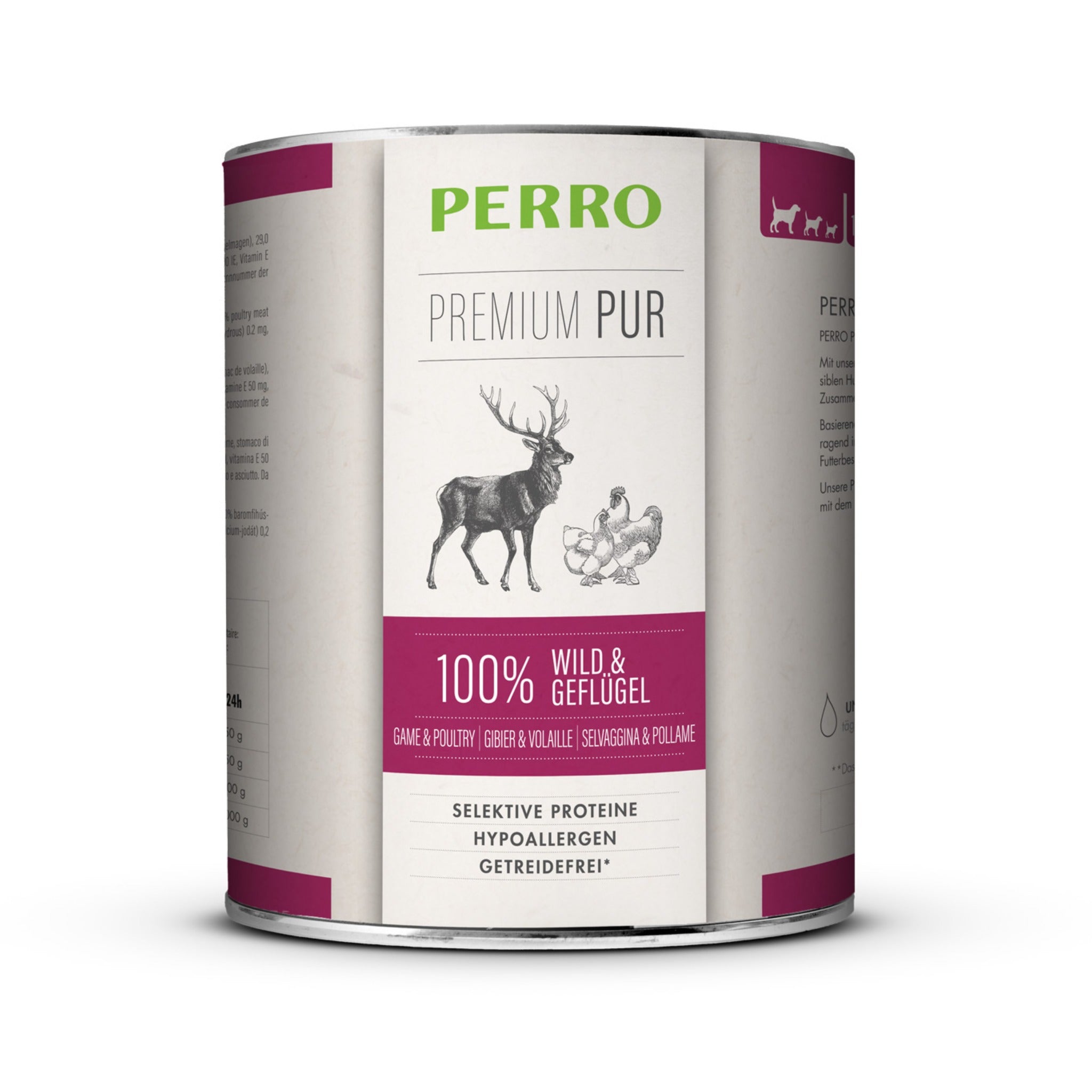 Perro Premium Pur Wild & Geflügel - Hunde Nassfutter - Woofshack