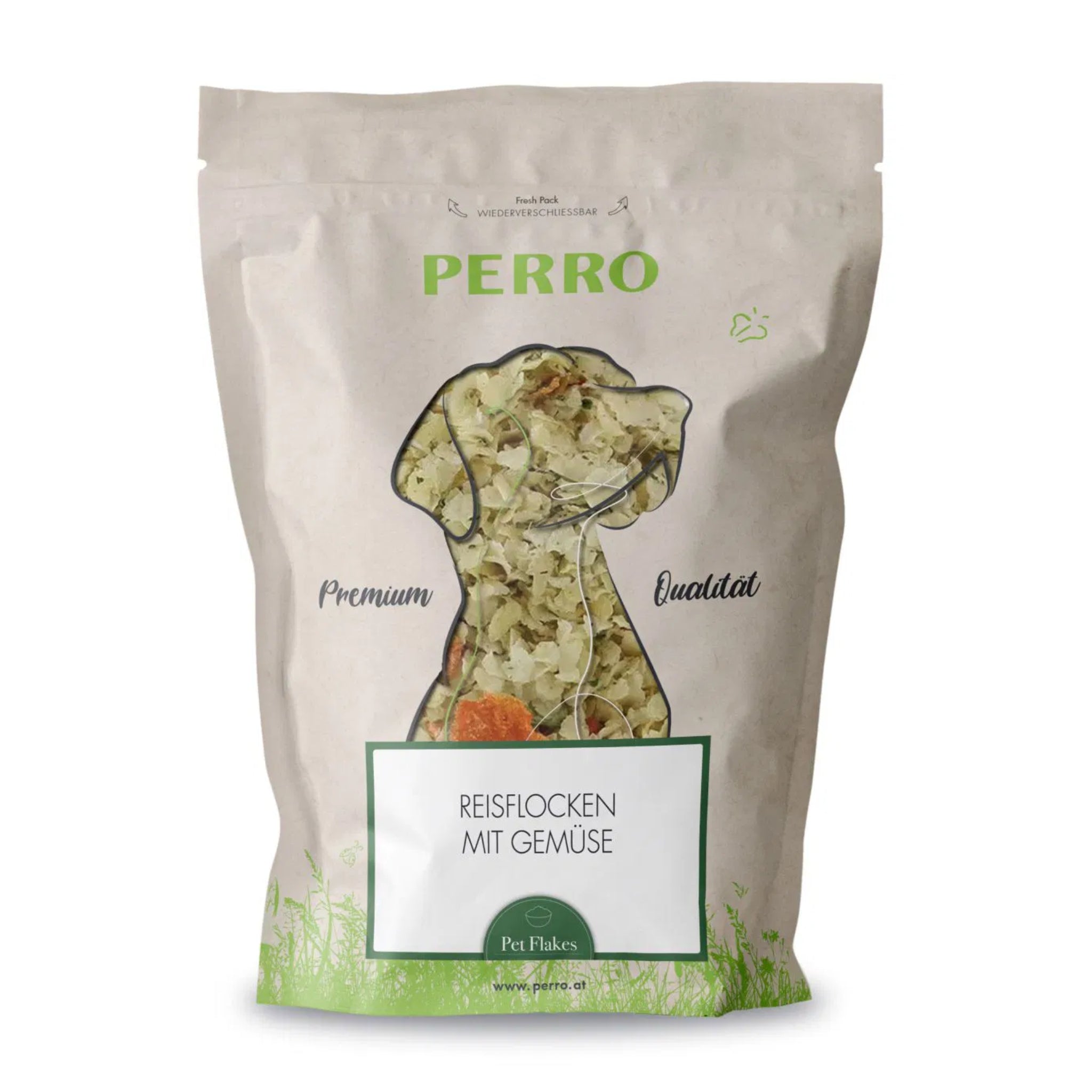 Perro Reisflocken mit Gemüse – Leicht verdauliche Schonkost für Hunde bei Magen - Darm - Problemen, Durchfall & Aufbaukost - Woofshack