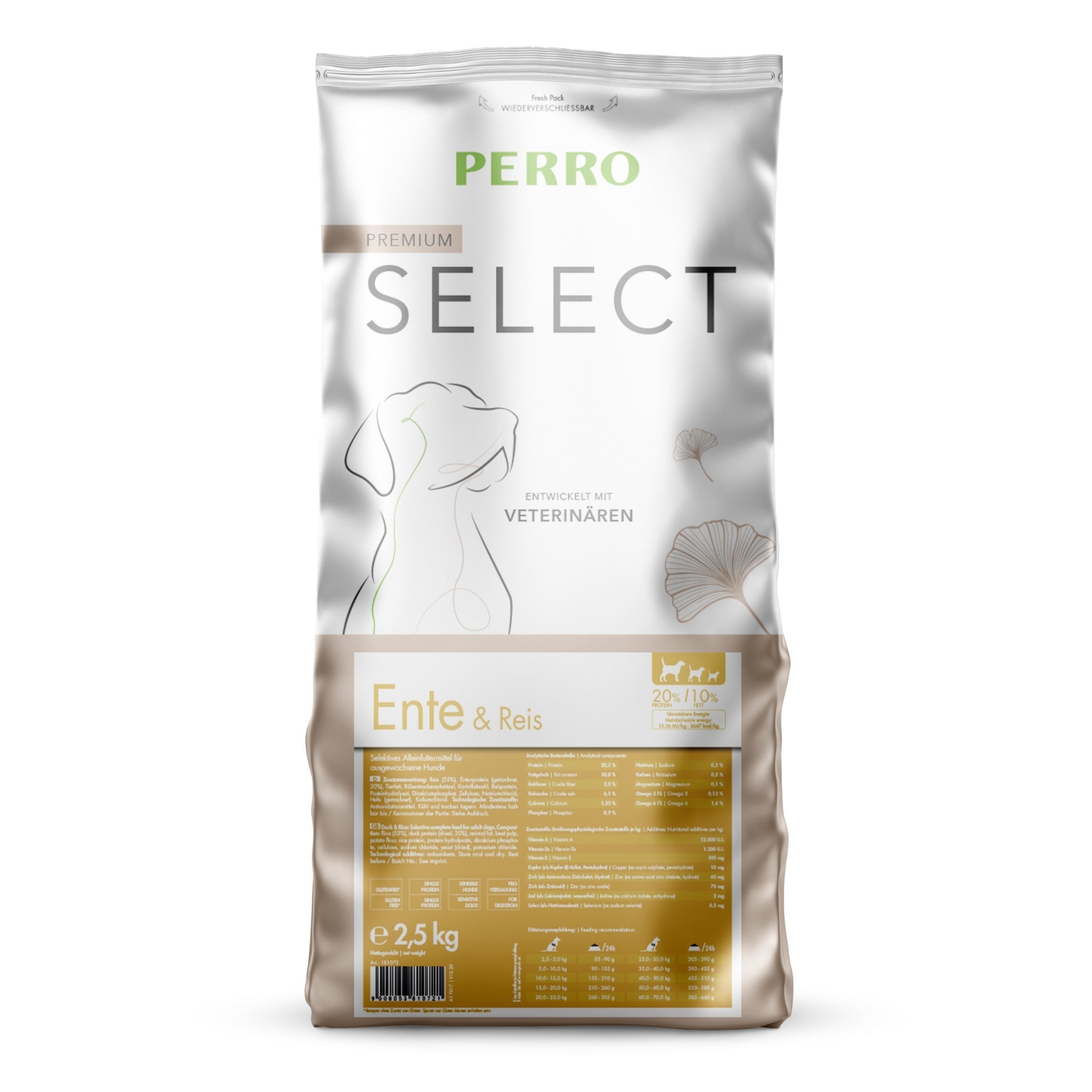 Perro Select Ente & Reis - Hunde Trockenfutter - Woofshack