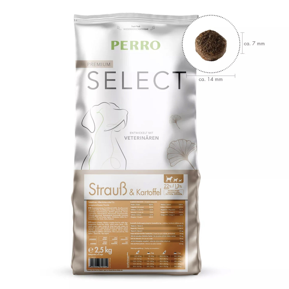 Perro Select Grainfree Strauß & Kartoffel - Hunde Trockenfutter - Woofshack