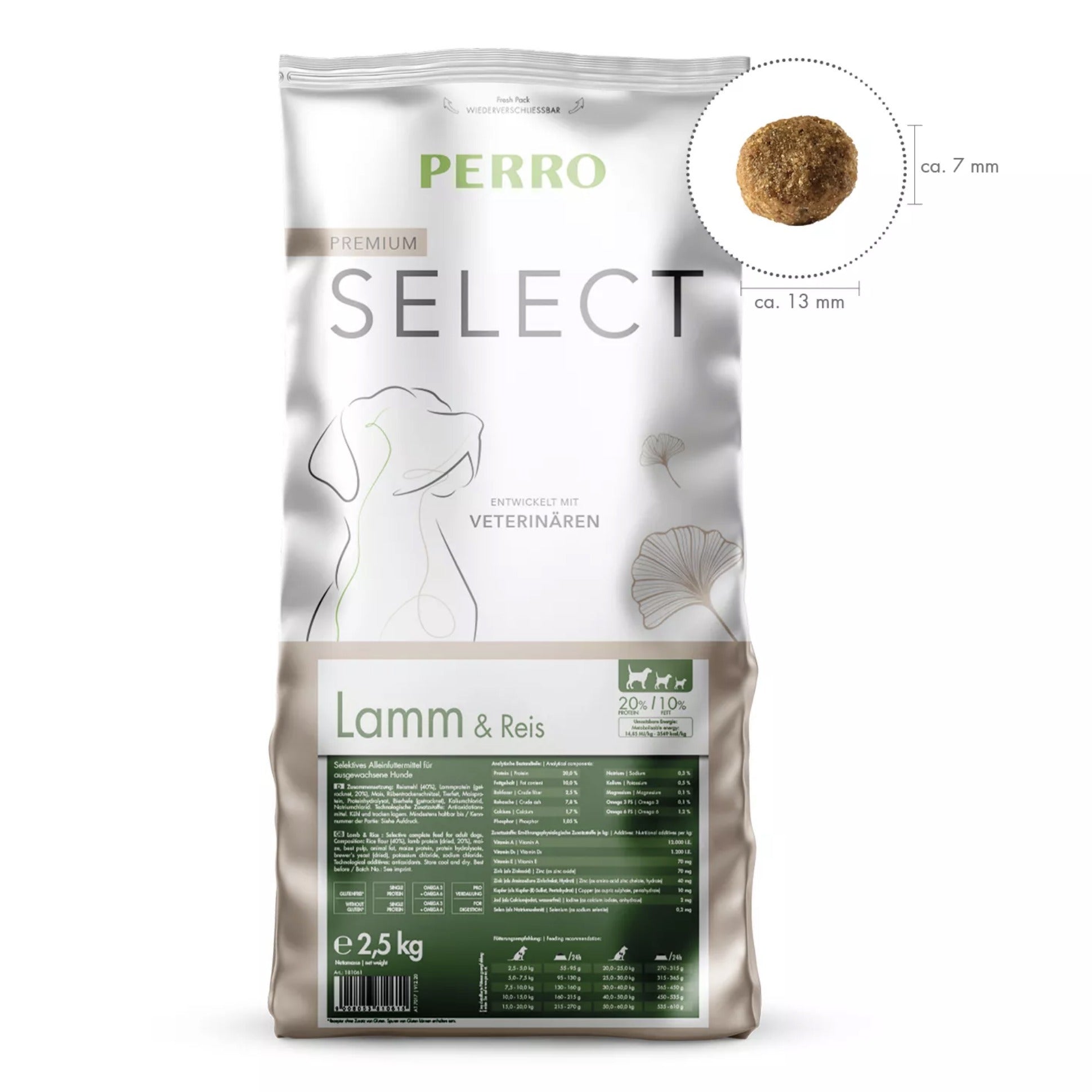 Perro Select Lamm & Reis - Hunde Trockenfutter - Woofshack