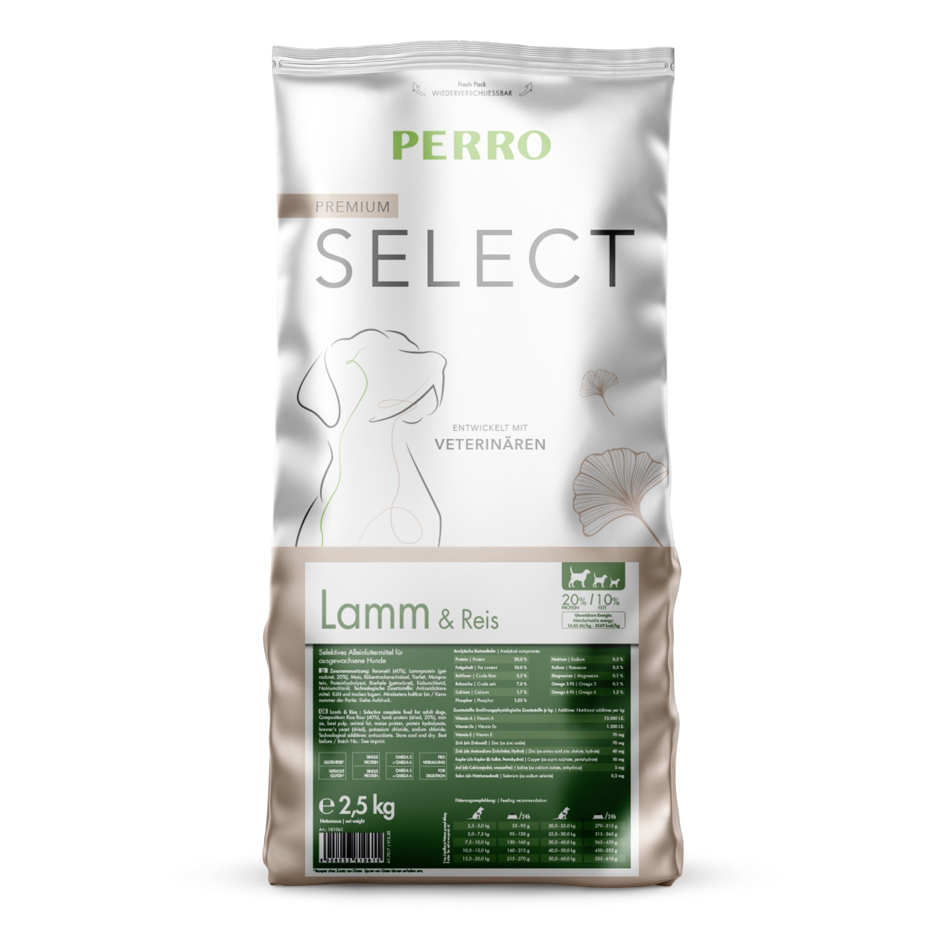 Perro Select Lamm & Reis - Hunde Trockenfutter - Woofshack