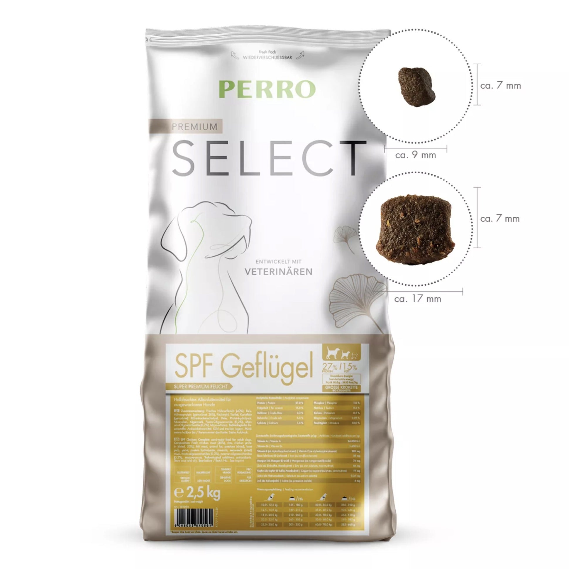 Perro Select SPF Geflügel, kleine Rassen - Hunde Trockenfutter - Woofshack