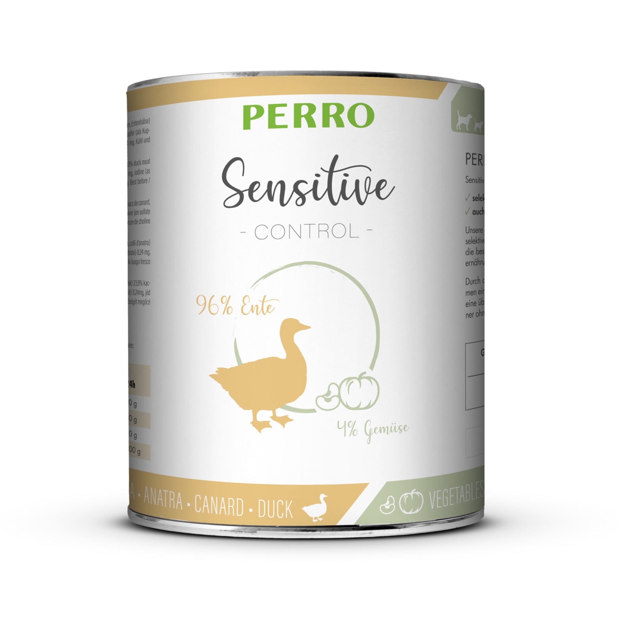 Perro Sensitive Control Ente & Gemüse - Hunde Nassfutter - Woofshack