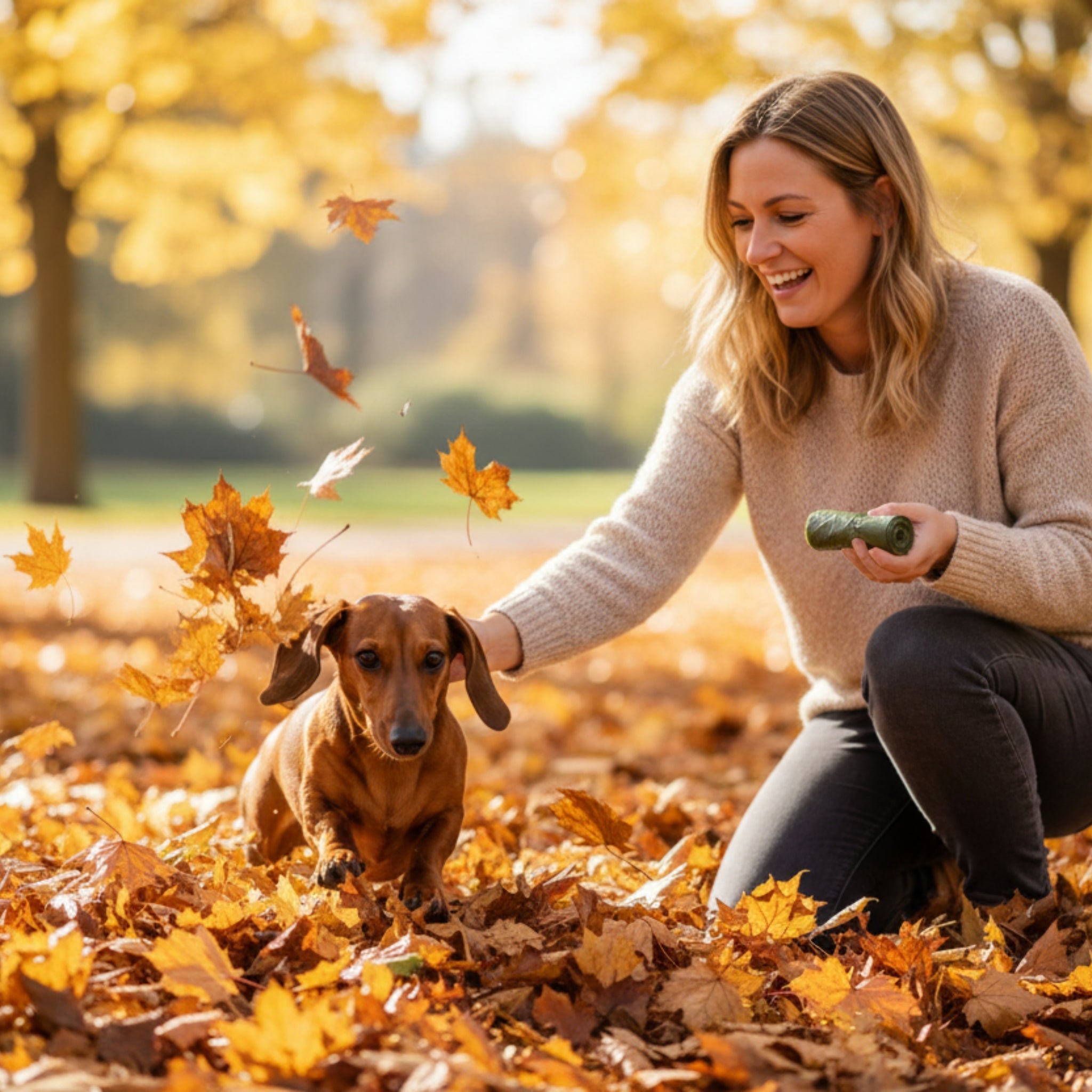 PoopyGo Hundekotbeutel biologisch abbaubar – Extra dick, reißfest & auslaufsicher mit Lavendelduft für stressfreies Gassi gehen - Woofshack