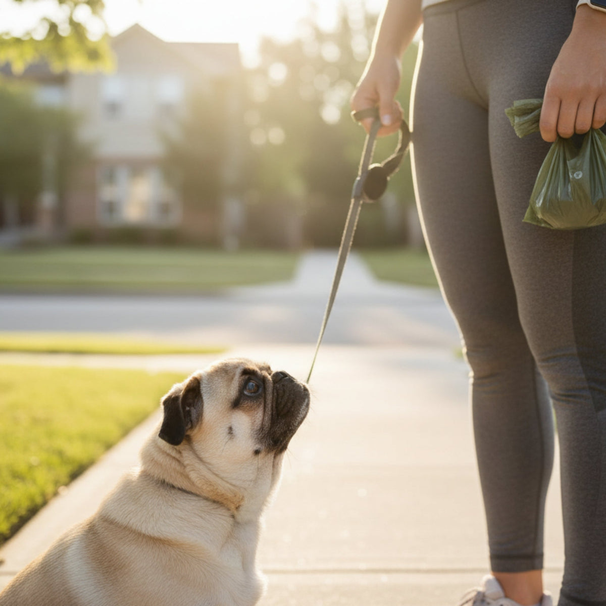 PoopyGo Hundekotbeutel biologisch abbaubar – Extra dick, reißfest & auslaufsicher mit Lavendelduft für stressfreies Gassi gehen - Woofshack