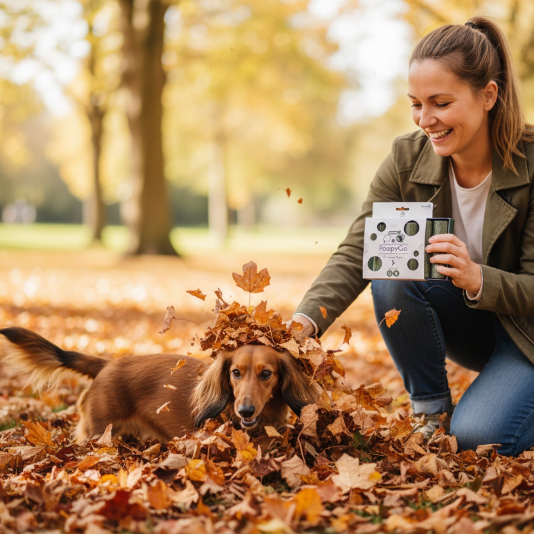 PoopyGo Hundekotbeutel biologisch abbaubar – Extra dick, reißfest & auslaufsicher mit Lavendelduft für stressfreies Gassi gehen - Woofshack