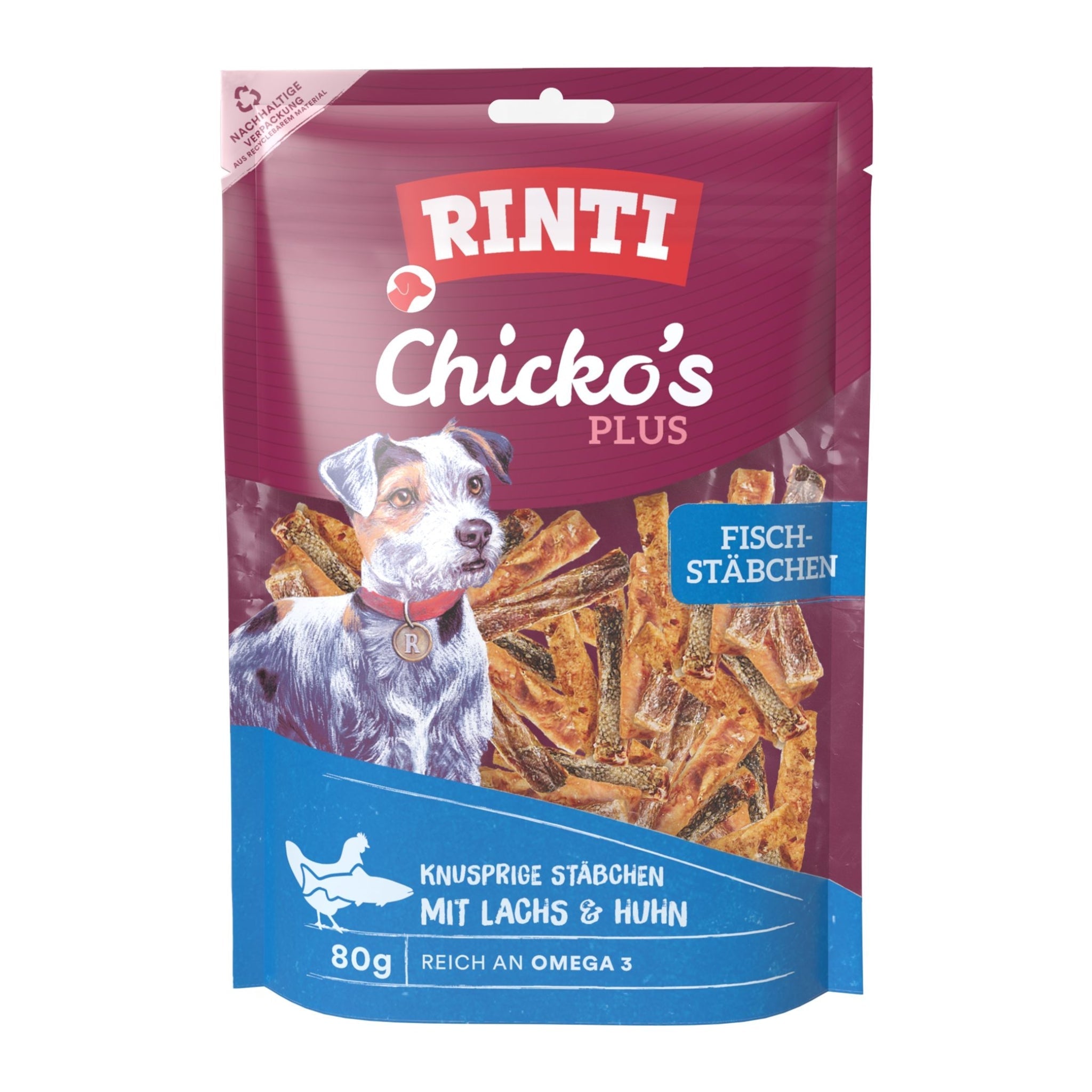 Rinti Chicko Plus Fischstäbchen, Hundesnack - Woofshack