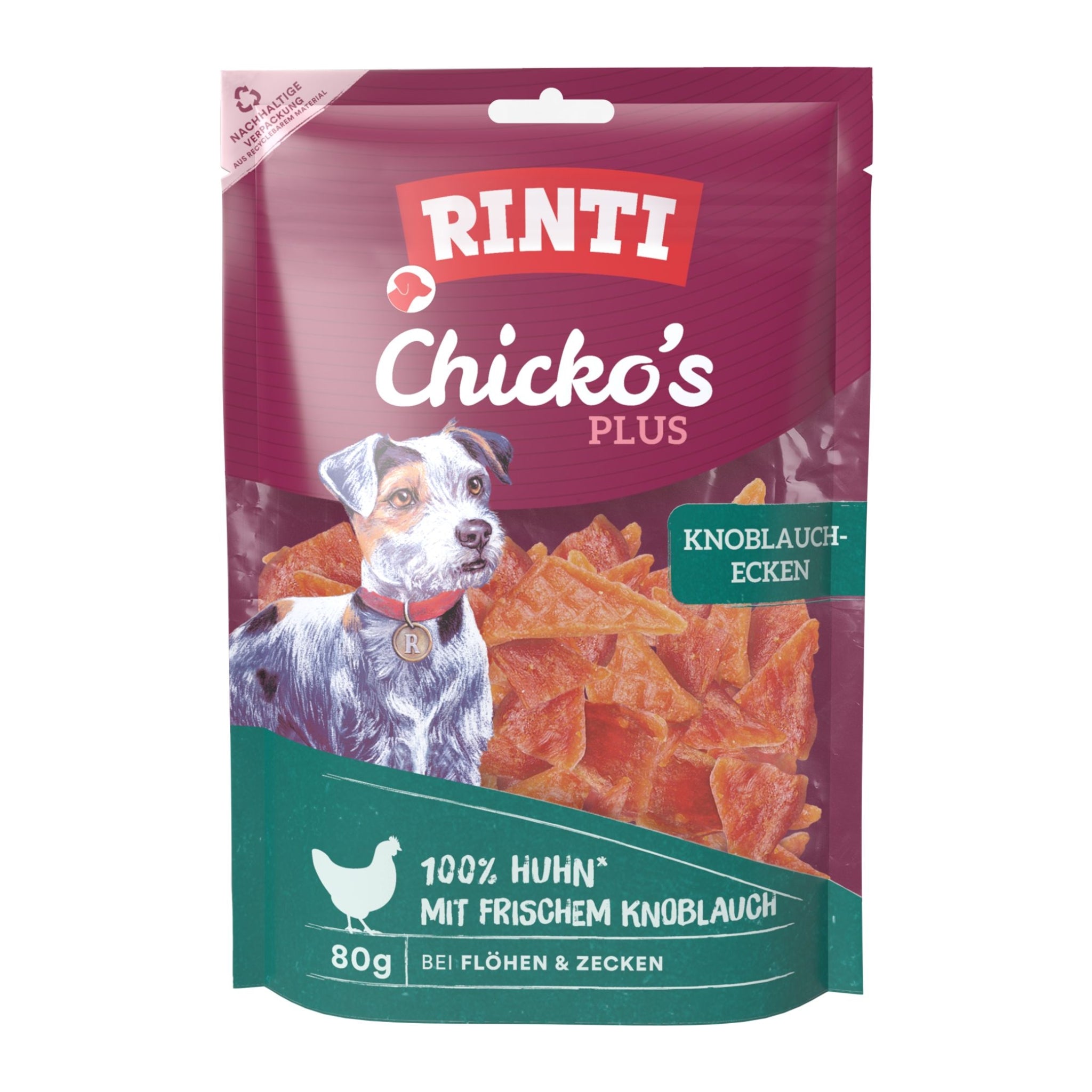 Rinti Chicko Plus Knoblauchecken, Hundesnack - Woofshack