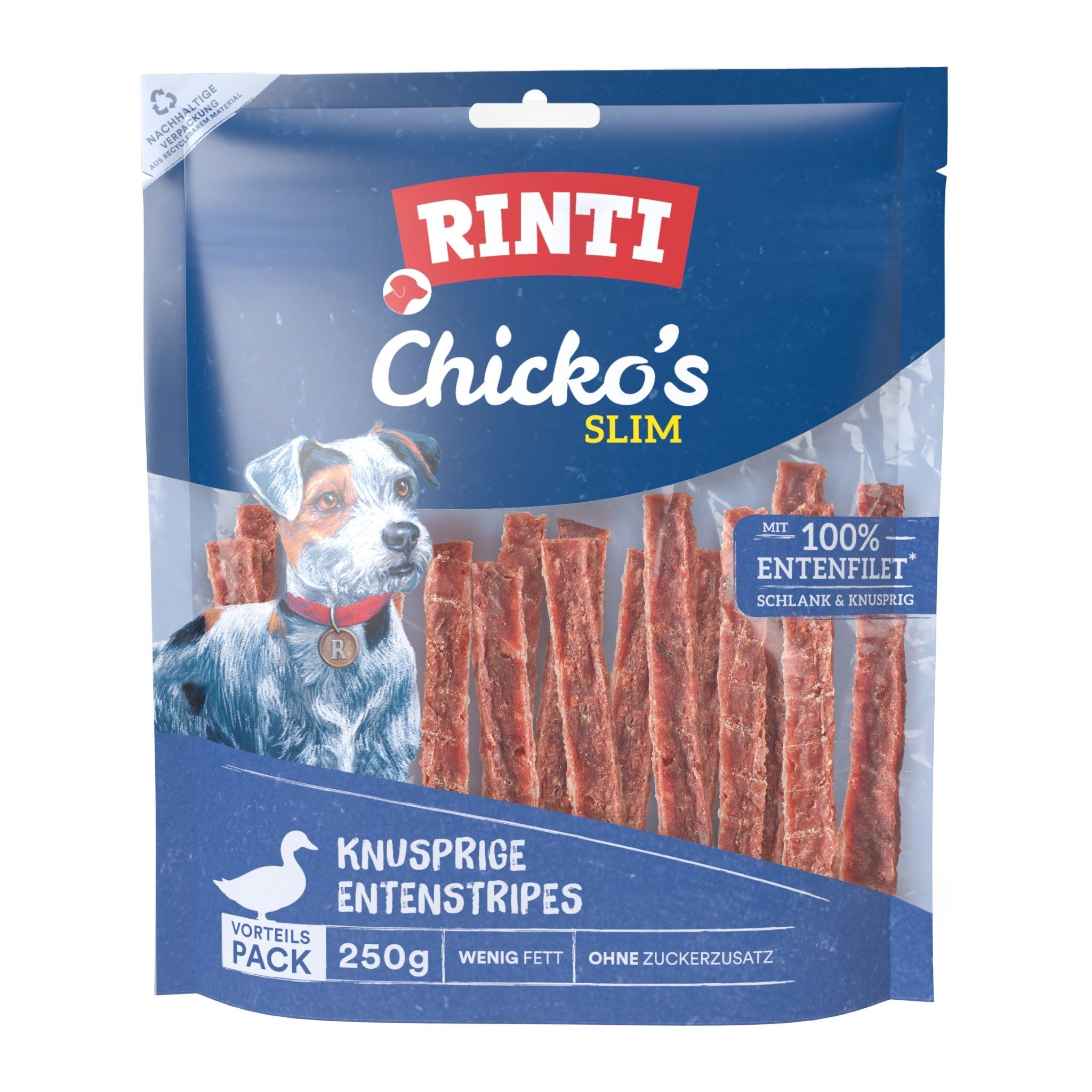 Rinti Chicko Slim Ente, Hundesnack - Woofshack
