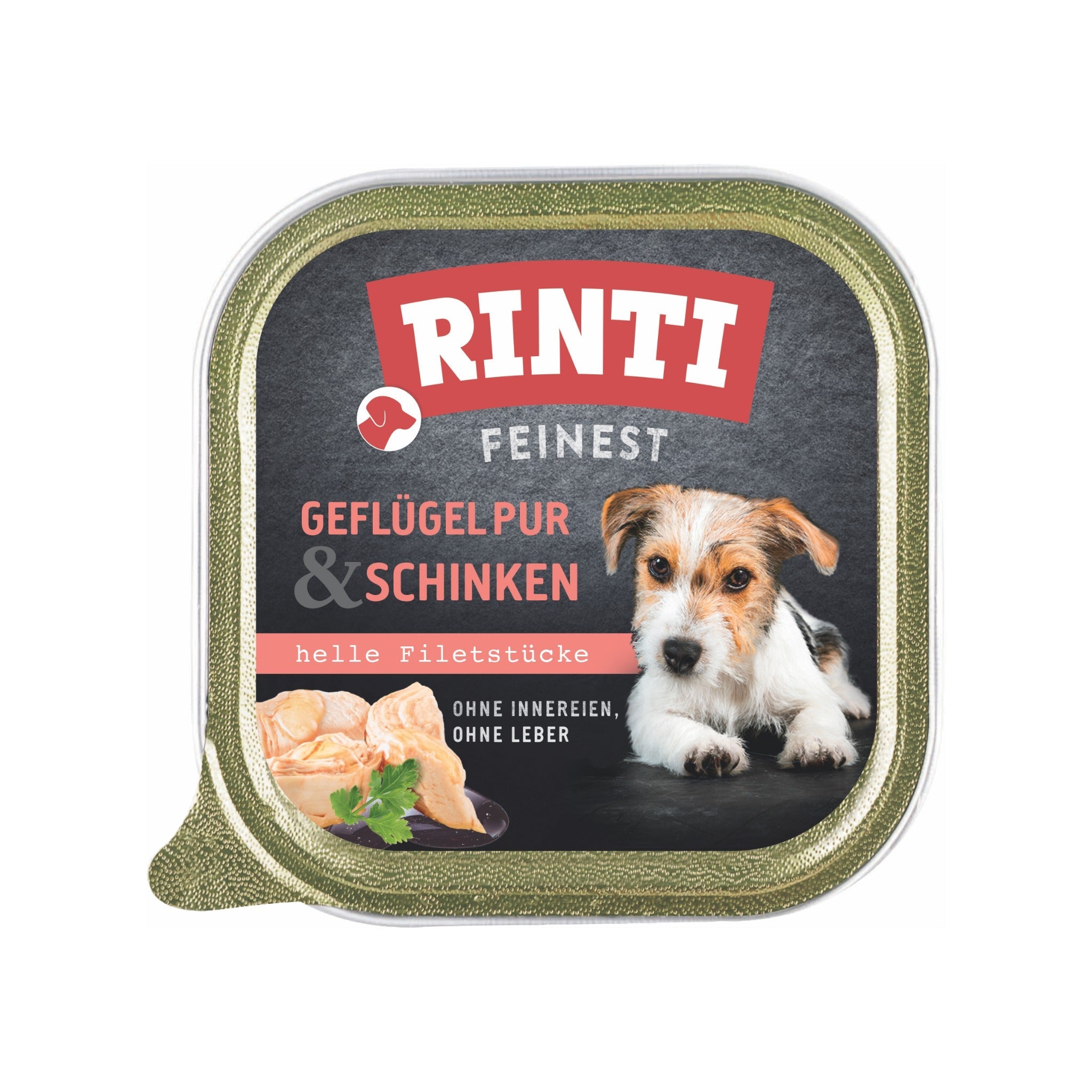 RINTI Feinest Geflügel pur & Schinken - Hunde Nassfutter - Woofshack