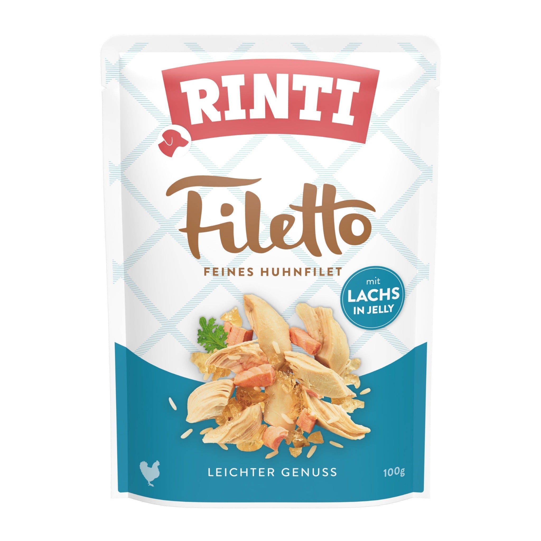 RINTI Filetto Pouch Huhnfilet mit Lachs - Hunde Nassfutter - Woofshack