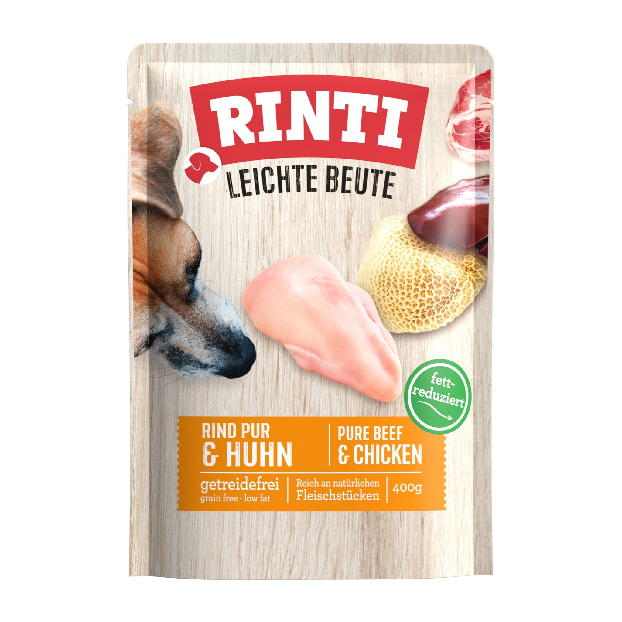 RINTI Pouch Leichte Beute Rind Pur & Huhn - Hunde Nassfutter - Woofshack