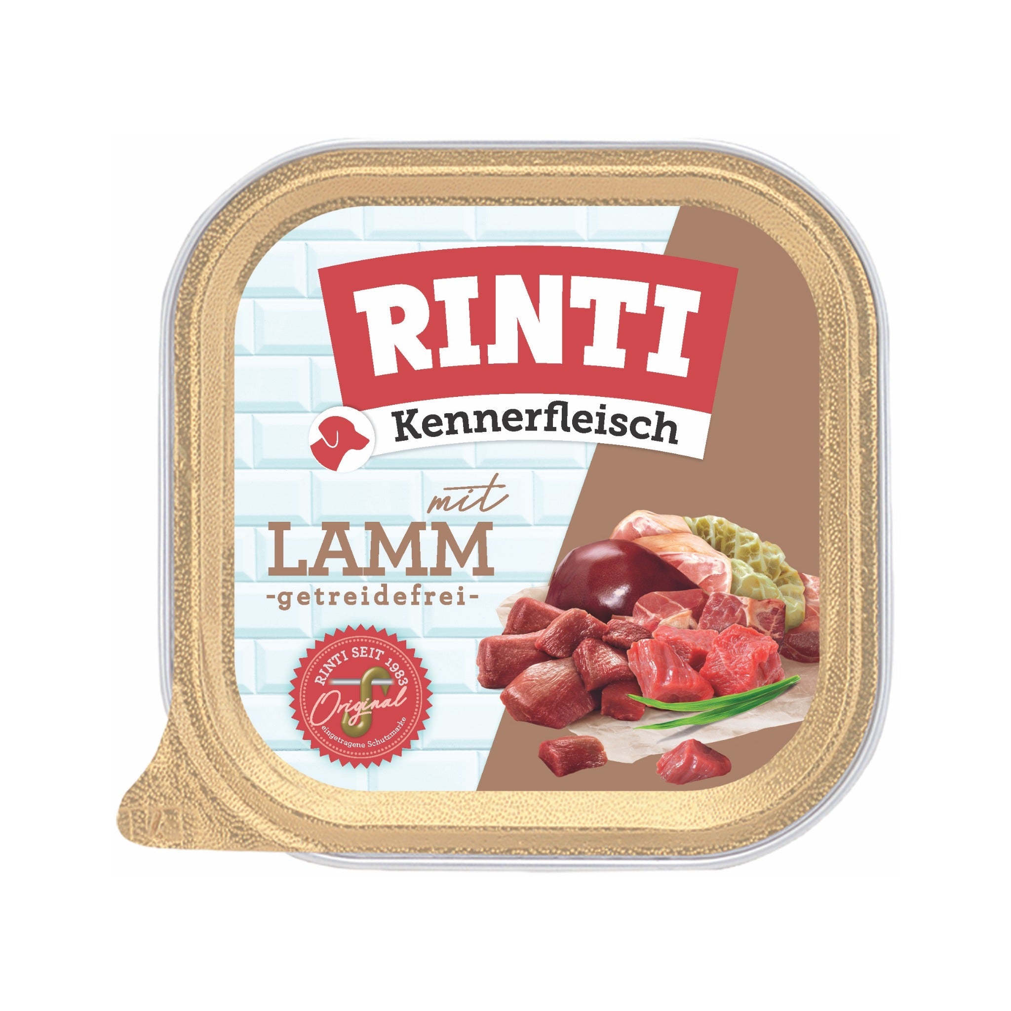 RINTI Schale Kennerfleisch mit Lamm - Hunde Nassfutter - Woofshack