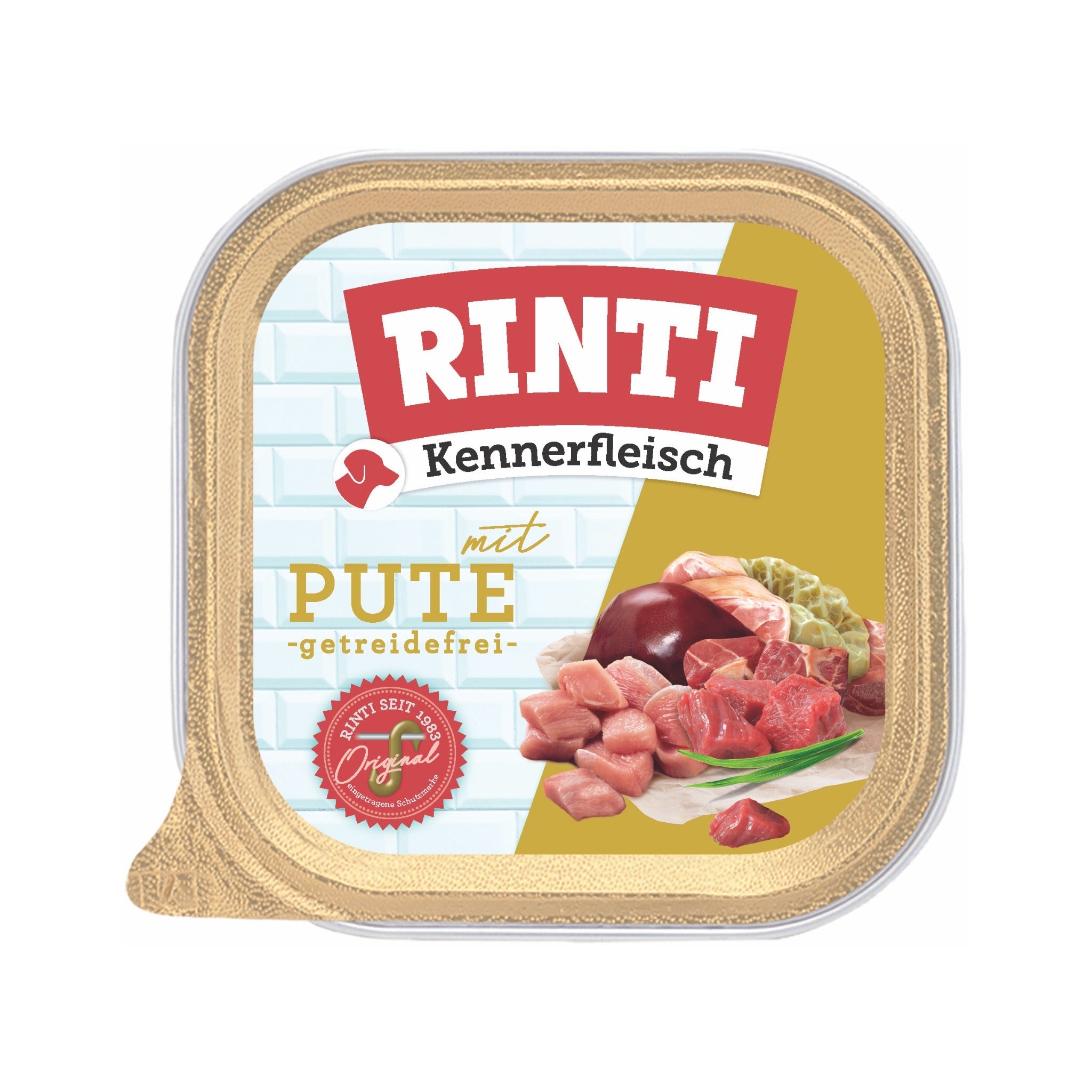 RINTI Schale Kennerfleisch mit Pute - Hunde Nassfutter - Woofshack