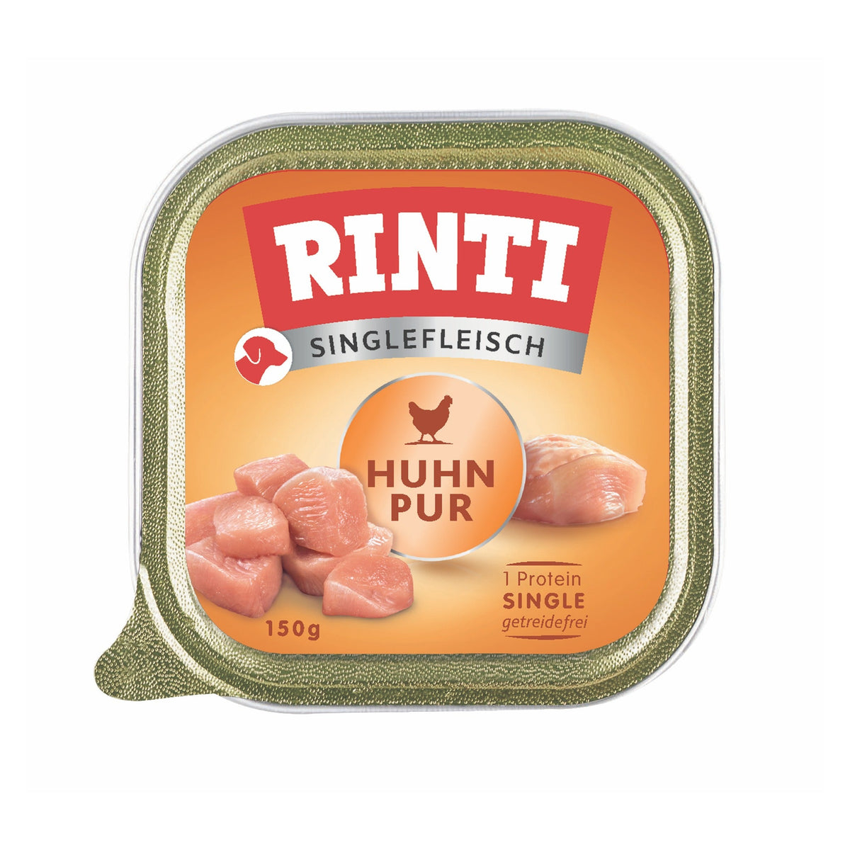 RINTI Schale Singlefleisch Huhn Pur - Hunde Nassfutter - Woofshack