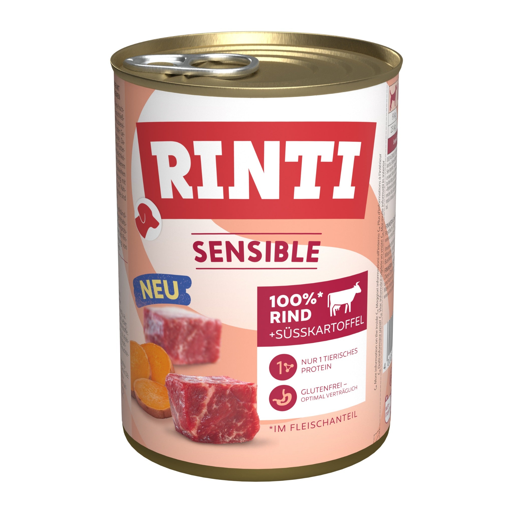 RINTI Sensible Rind + Süßkartoffel - Hunde Nassfutter - Woofshack