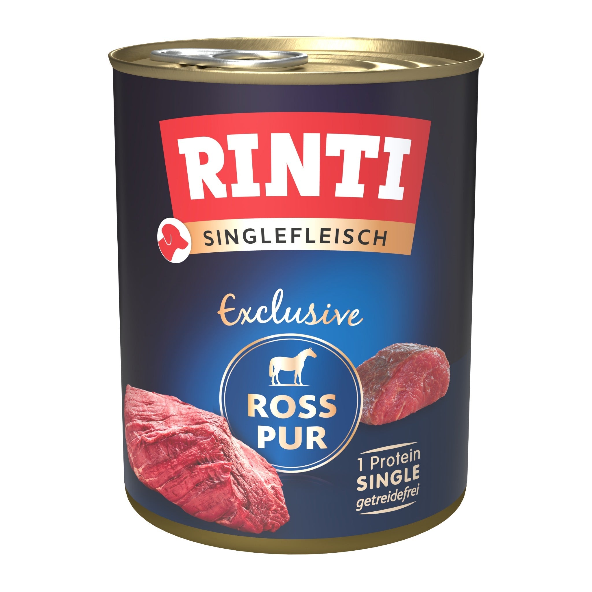 RINTI Singlefleisch Exclusive Ross Pur - Hunde Nassfutter - Woofshack