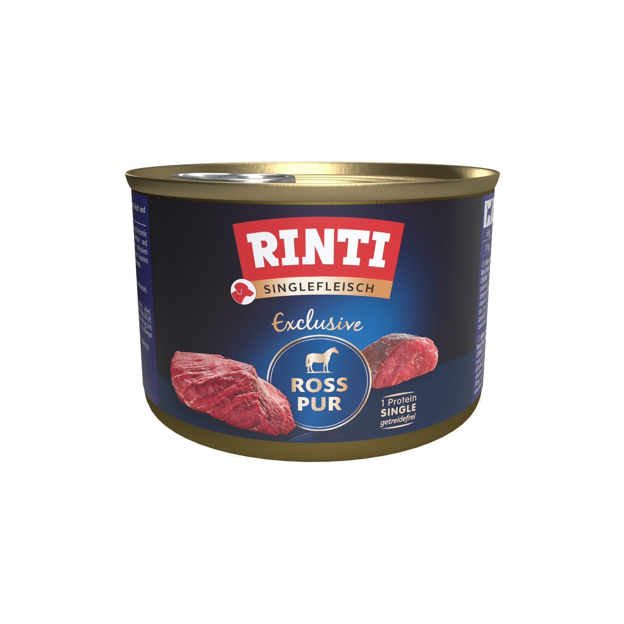 RINTI Singlefleisch Exclusive Ross Pur - Hunde Nassfutter - Woofshack