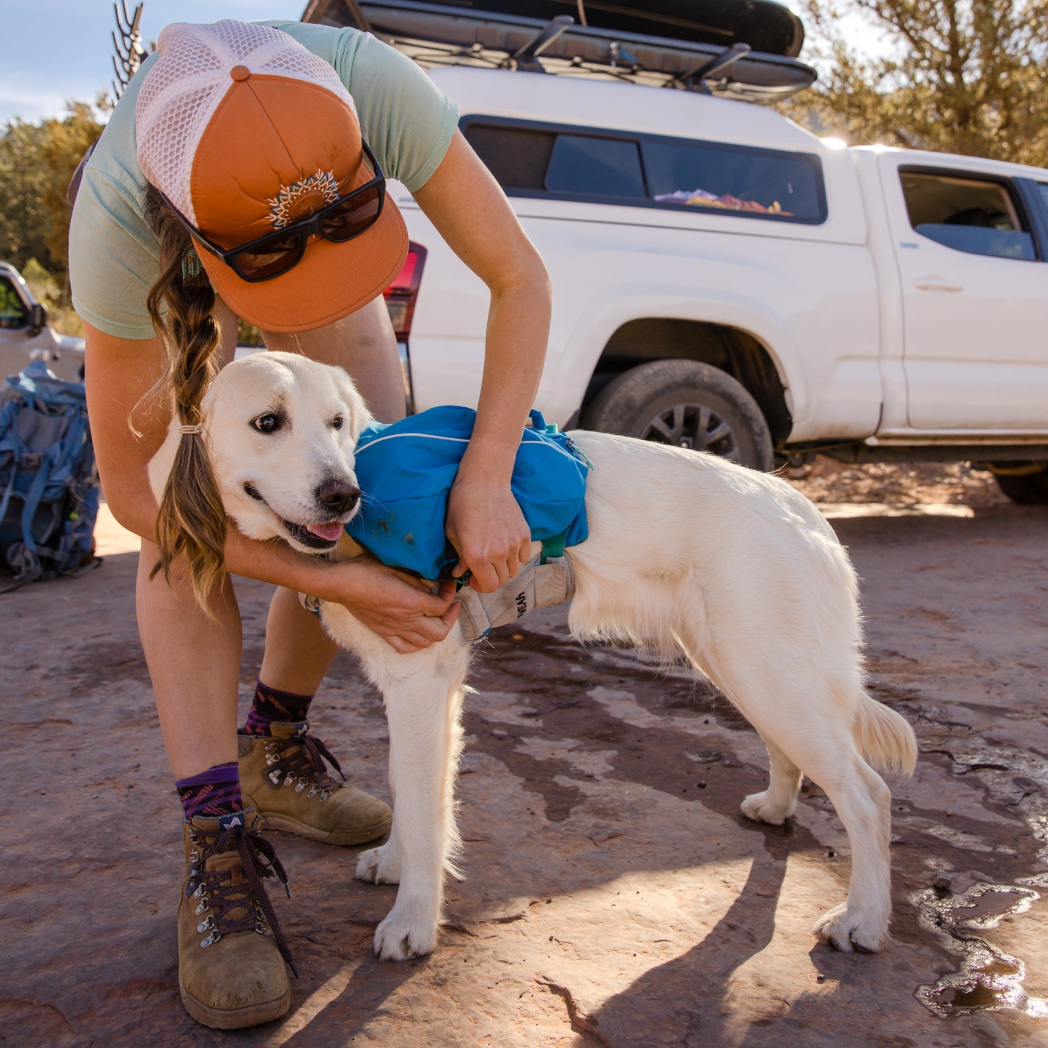 Ruffwear Approach Pack – Ergonomischer Hunderucksack mit Satteltaschen für aktive Hunde auf Trekking & Wandertouren - Woofshack