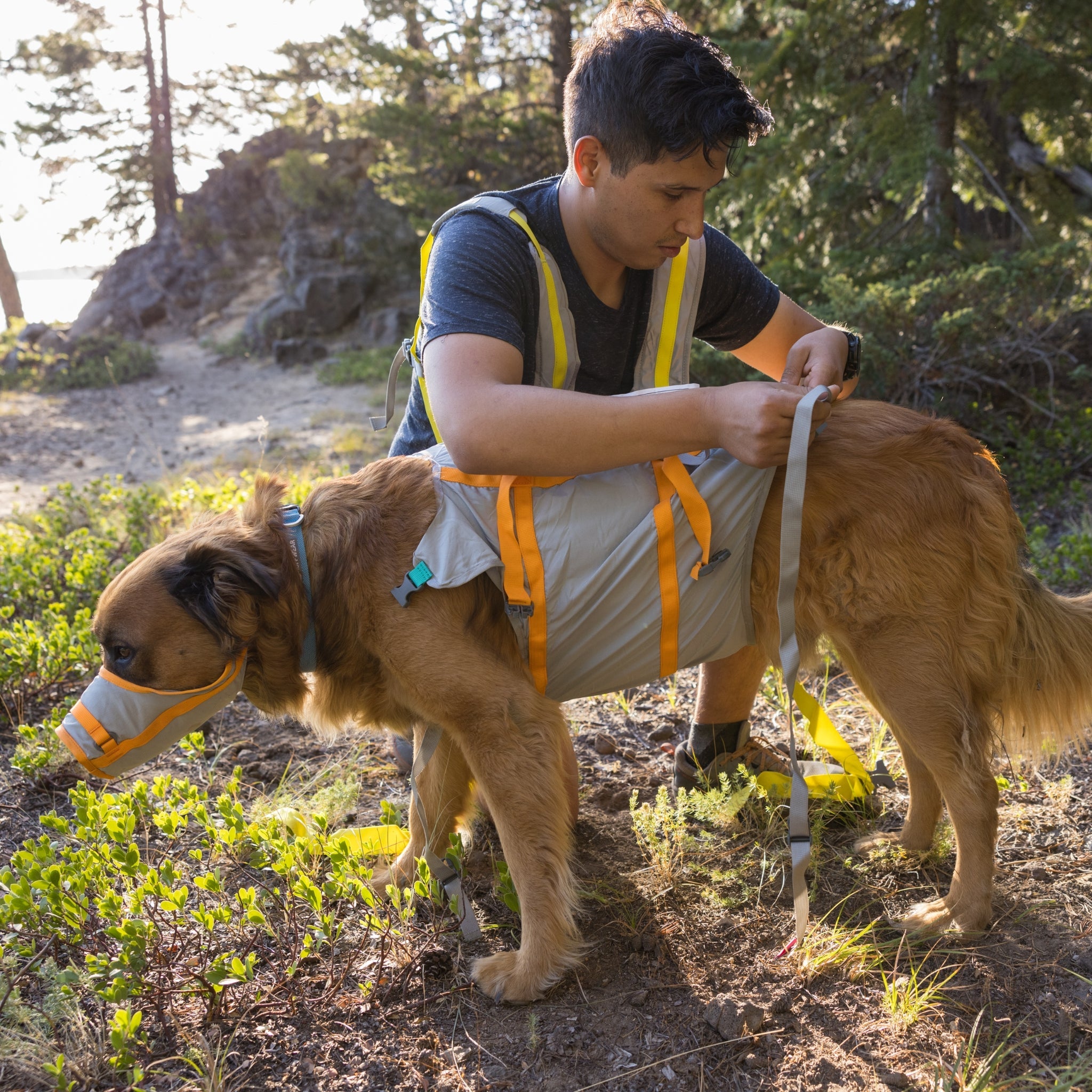 Ruffwear BackTrak Evakuierungsset – Sicheres Hunde - Rettungsgeschirr für Notfälle - Woofshack